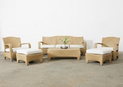 Brown Jordan Woven Wicker Havana Garden Sofa