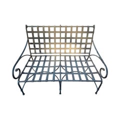 Brown Jordan Wrought Iron Florentine Settee and Lounge Chairs