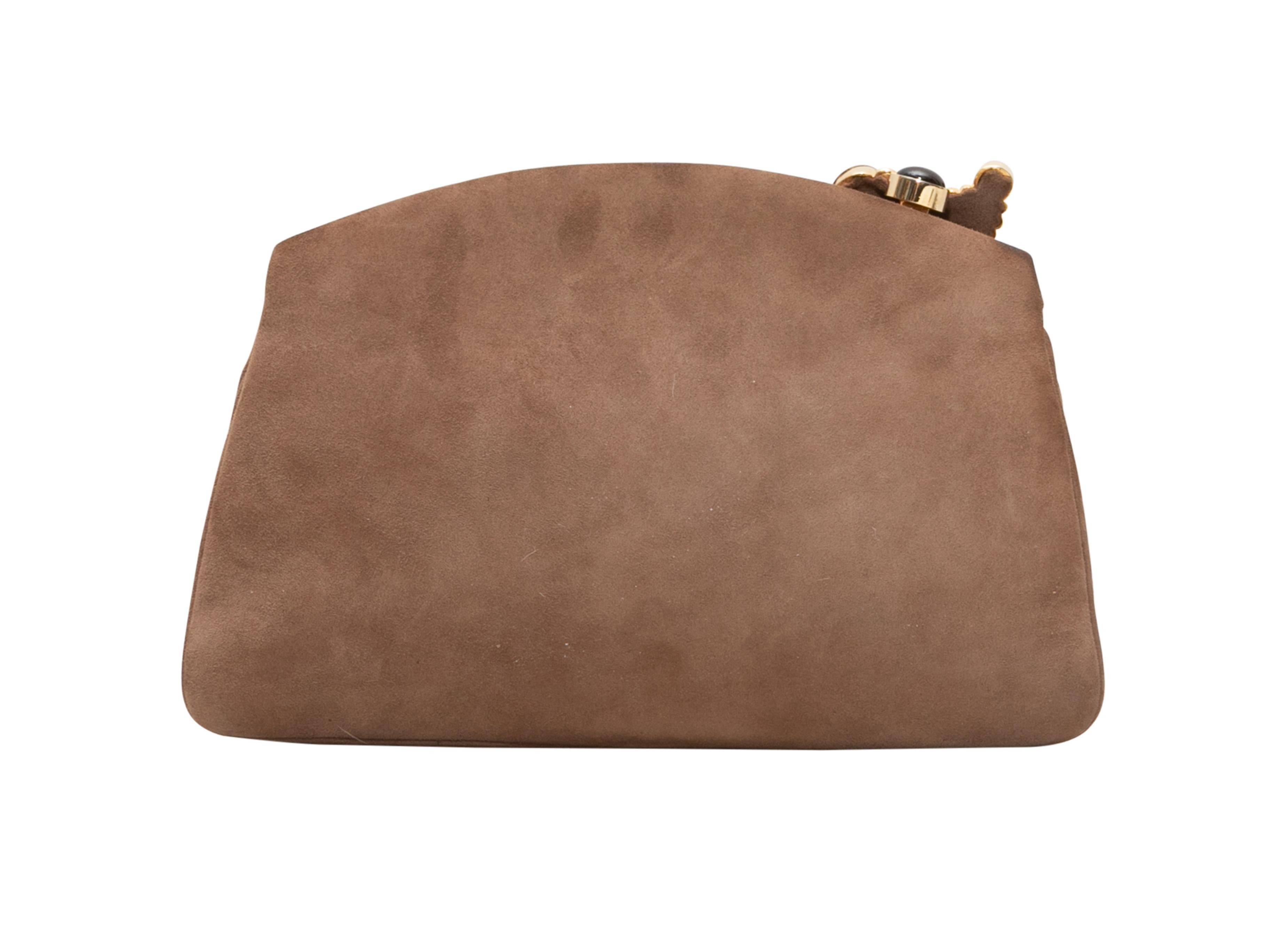 De las mujeres Bolso marrón con cabujones de ante Judith Leiber