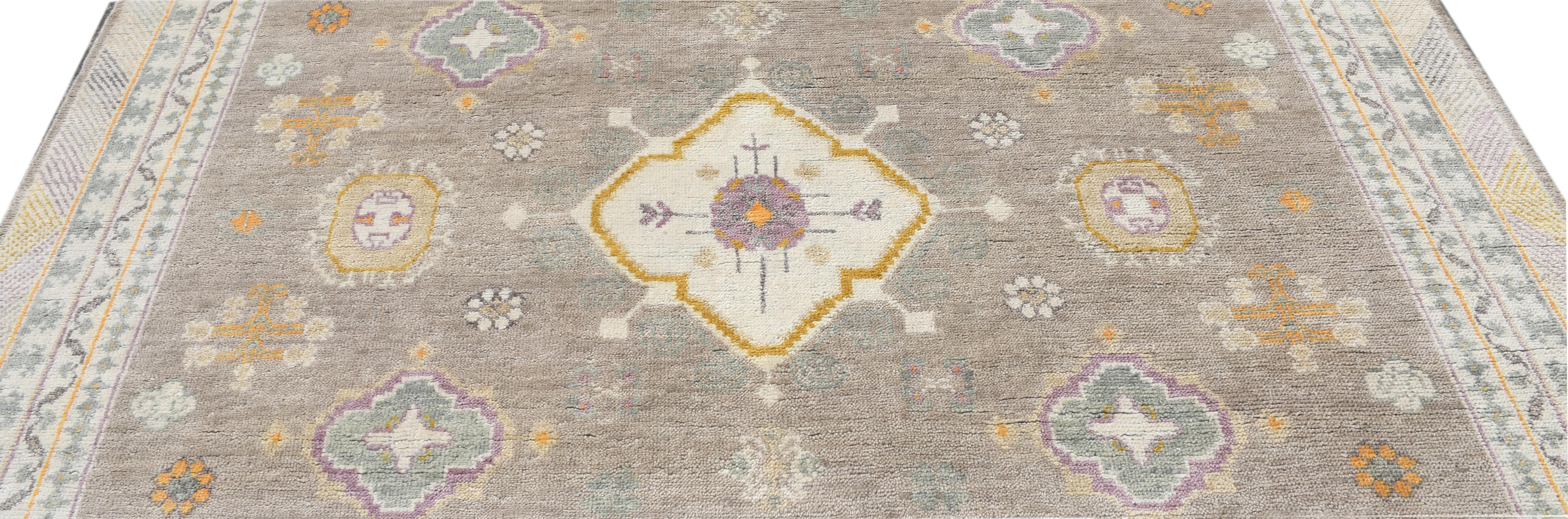 Hand-Knotted Brown Khotan For Sale