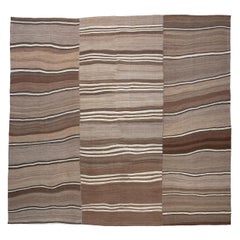 Brown Kilim with Wavy Stripes 'DK-122-68'