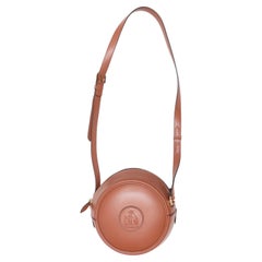 Brown Lanvin Round Camera Crossbody Bag