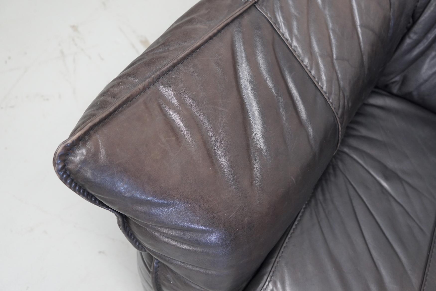 Brown Leather Andes Sofa by Gerard van den Berg for Montis, 1970s In Good Condition For Sale In Nijmegen, NL