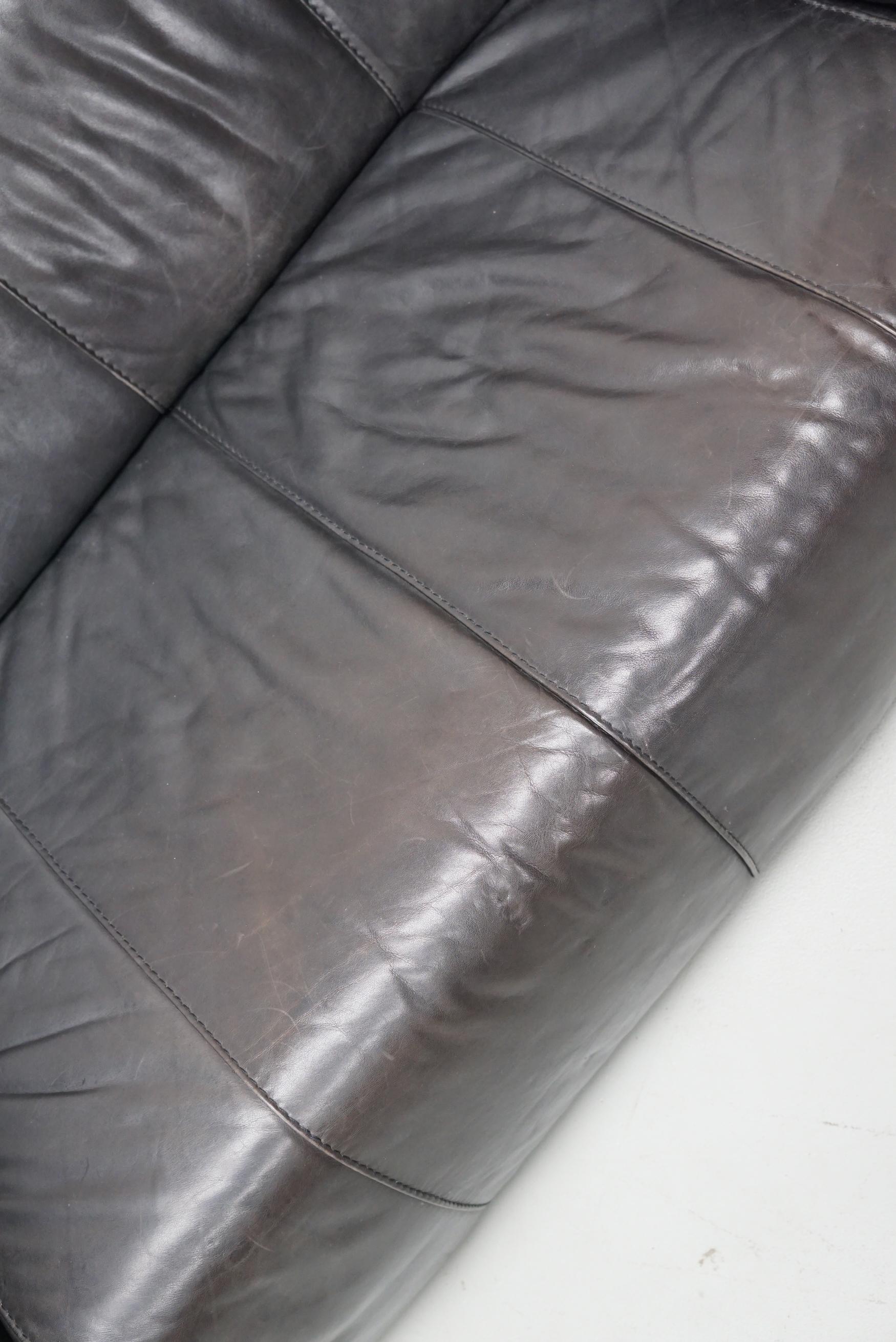 Late 20th Century Brown Leather Andes Sofa by Gerard van den Berg for Montis, 1970s For Sale