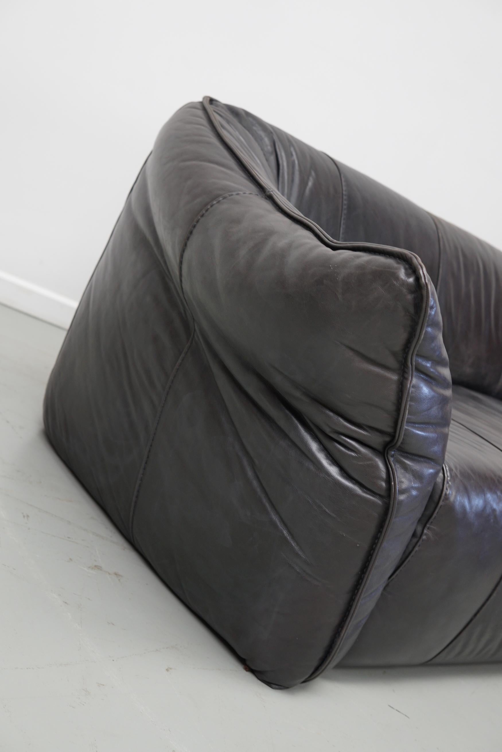 Brown Leather Andes Sofa by Gerard van den Berg for Montis, 1970s For Sale 3