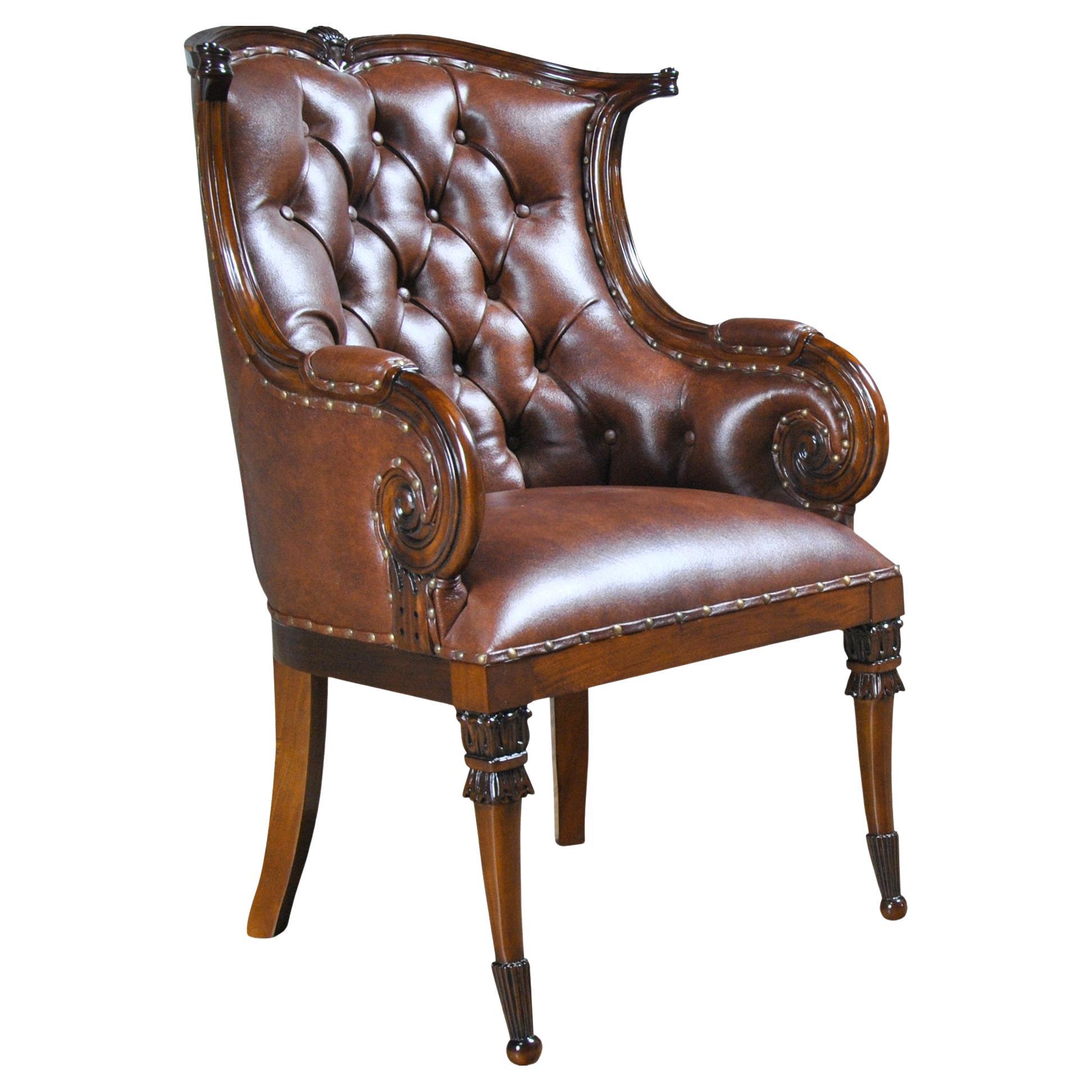 Brown Leather Arm Chair