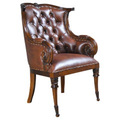 Brown Leather Arm Chair