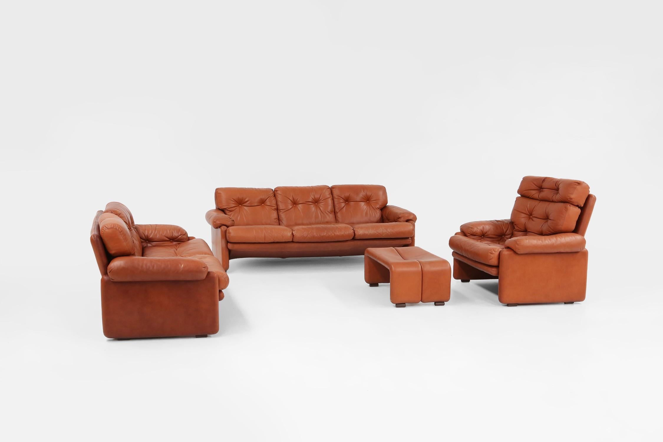 Mid-Century moderno Poltrona Coronado in pelle marrone di Tobia Scarpa per B&B Italia, Italia 1960 ca. in vendita