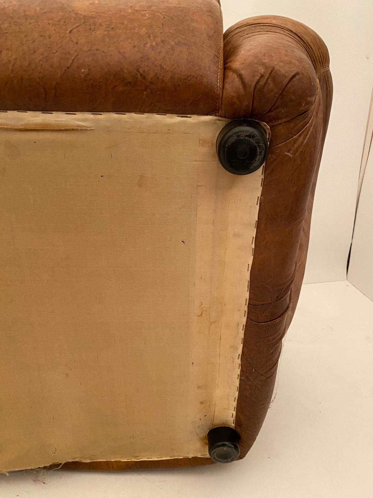 Fauteuils en cuir Brown, modèle 