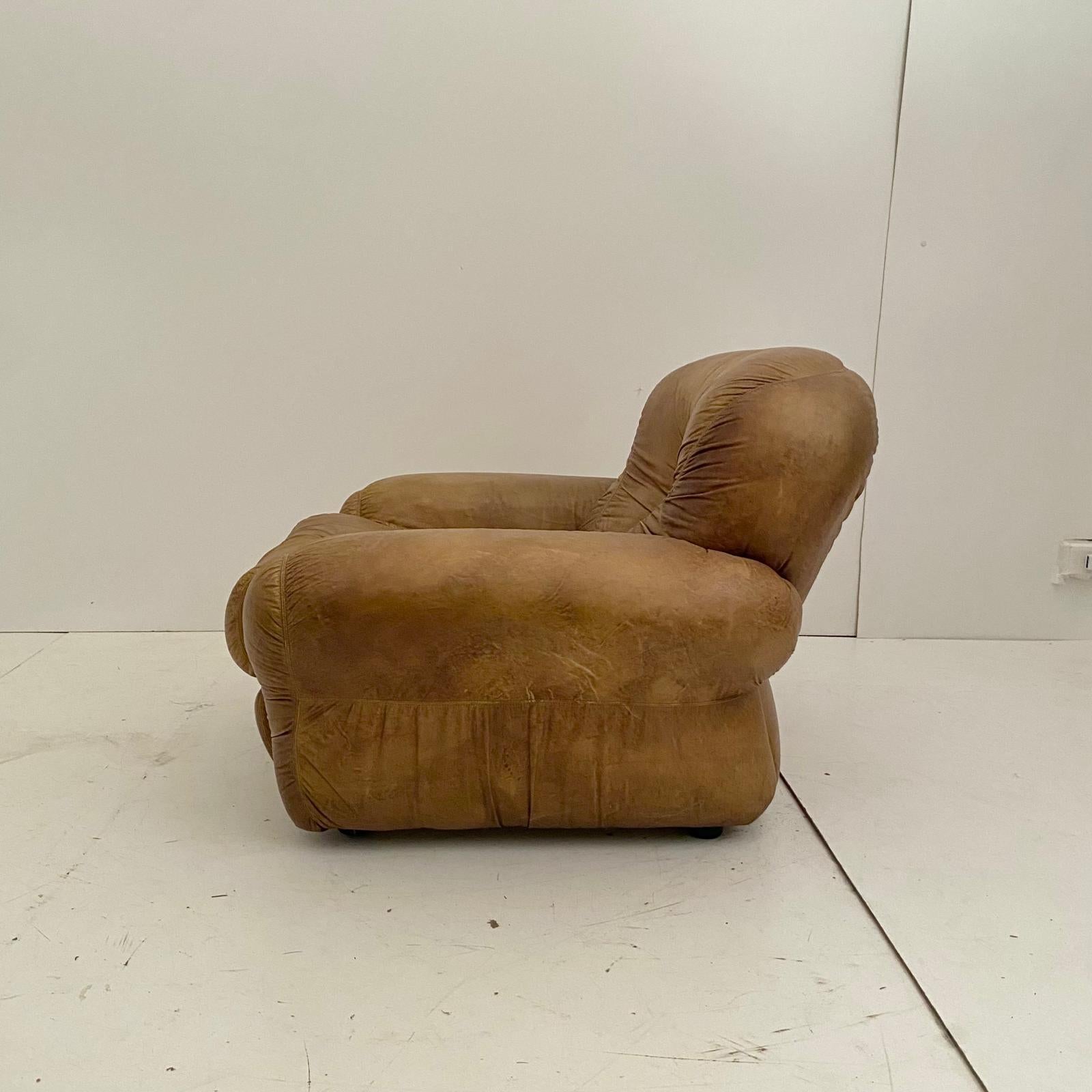 Fauteuils en cuir Brown, modèle 