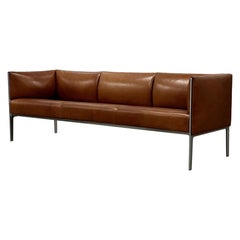 Brown Leather Asienta Sofa by Wilkhahn