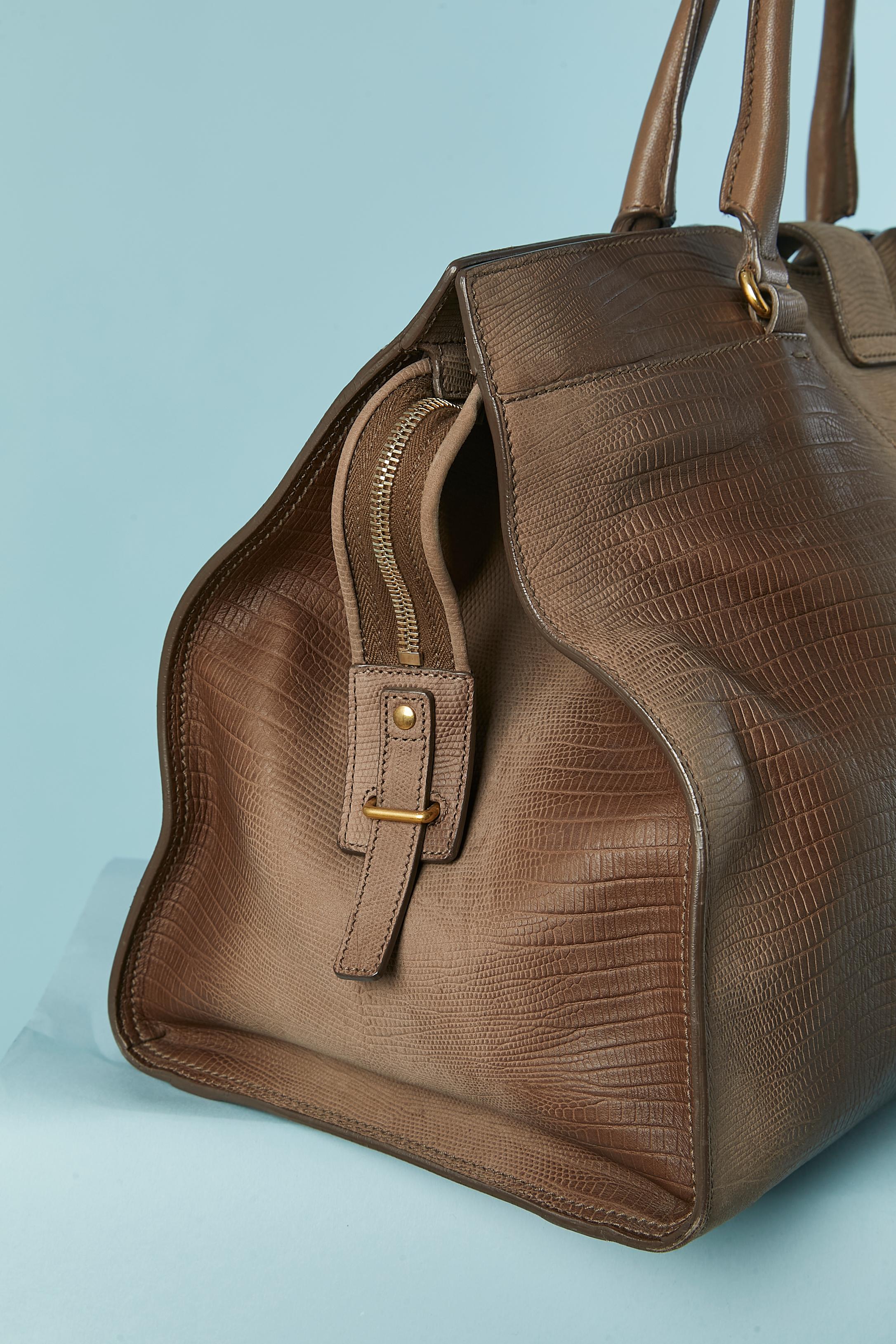 Brown leather bag Yves Saint Laurent For Sale 1
