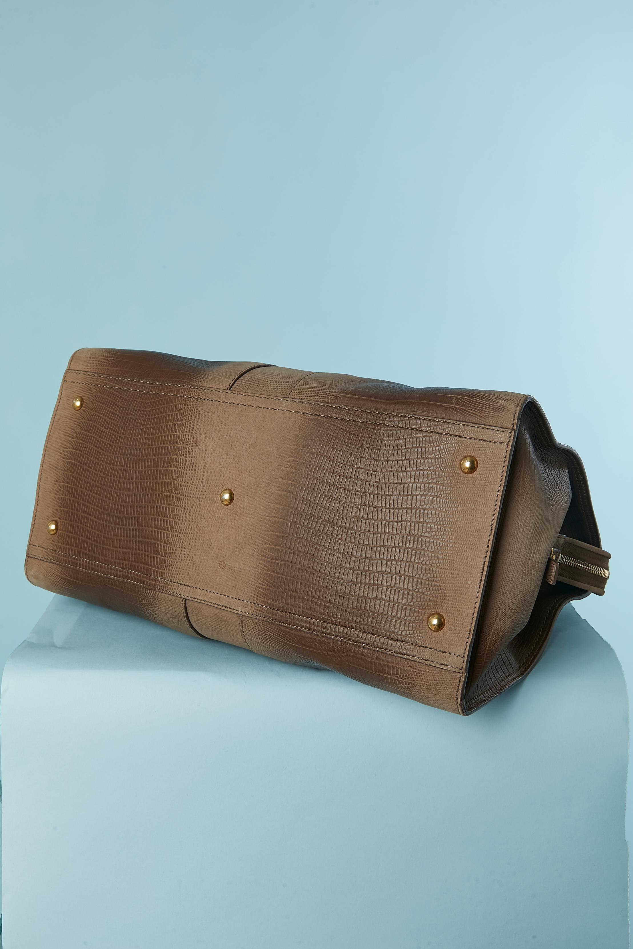 Brown leather bag Yves Saint Laurent For Sale 2