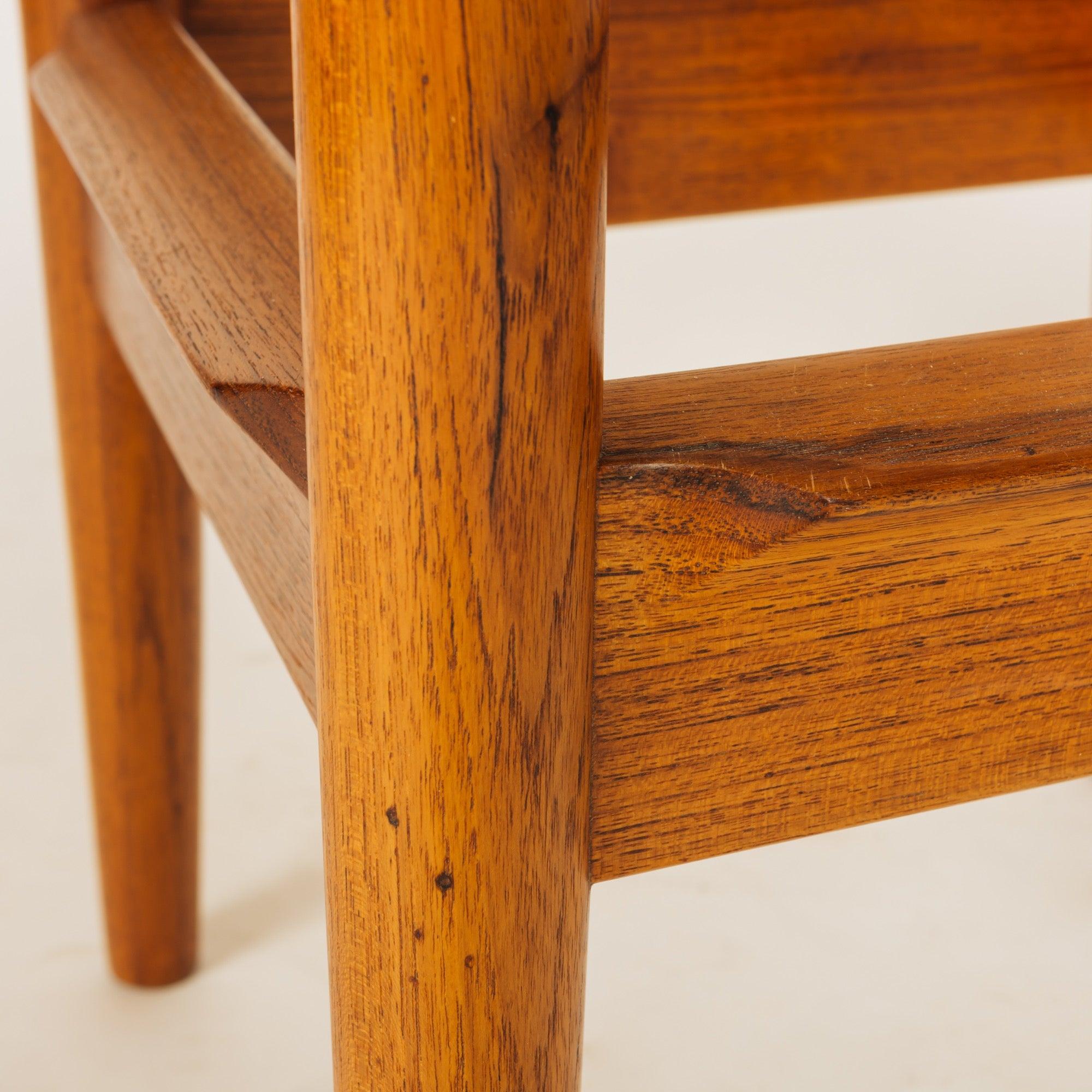 Brown Leather Bar Stool by Arne Vodder for Sibast Furniture, 1960s In Fair Condition For Sale In Sagaponack, NY
