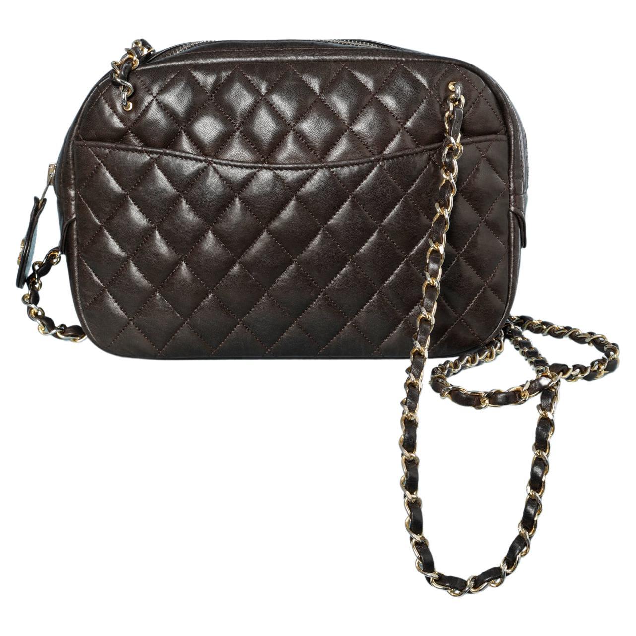 Chanel Black Quilted Leather All About Chains Waist Bag at 1stDibs