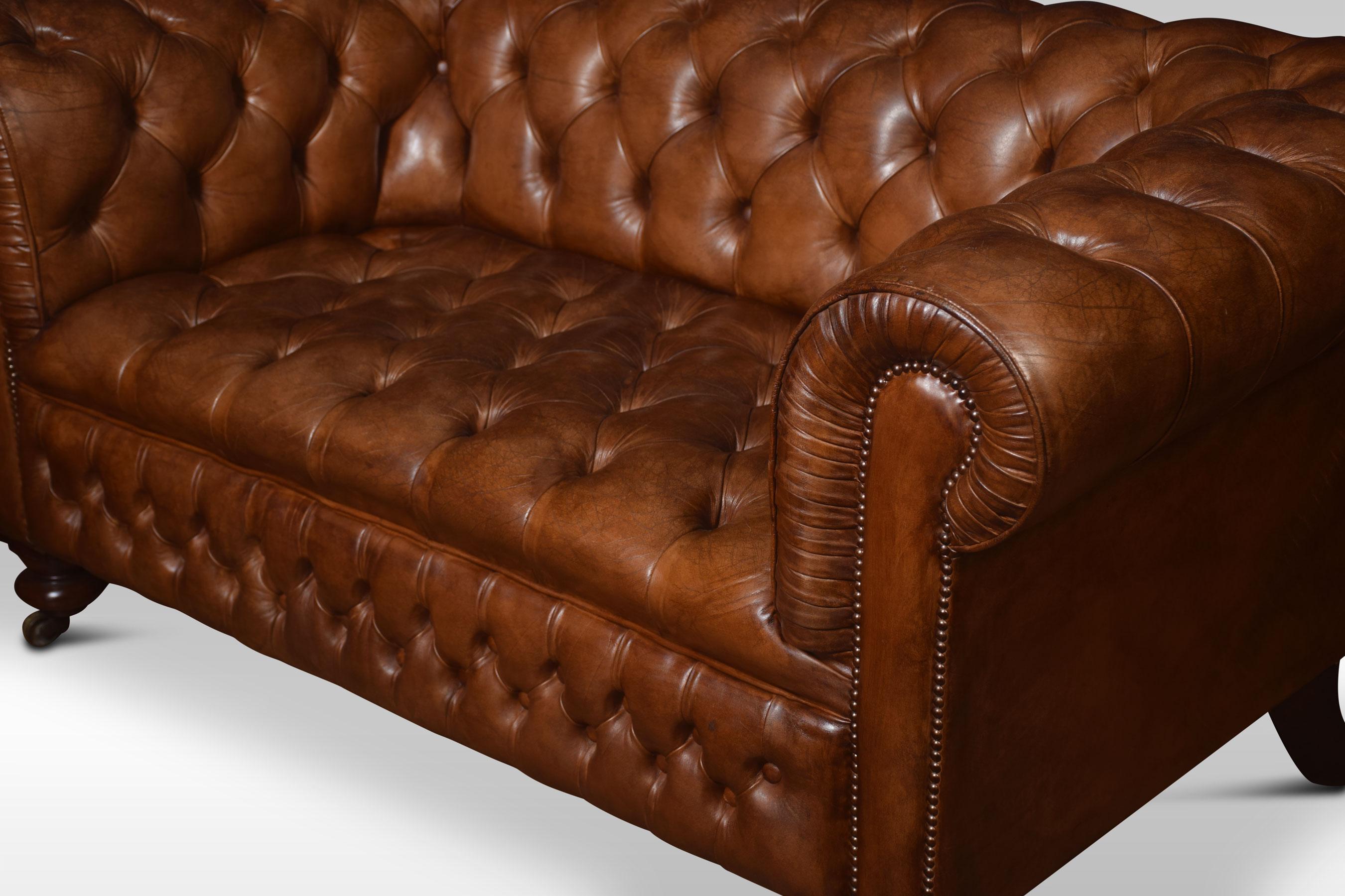 Brown Leather Chesterfield 2