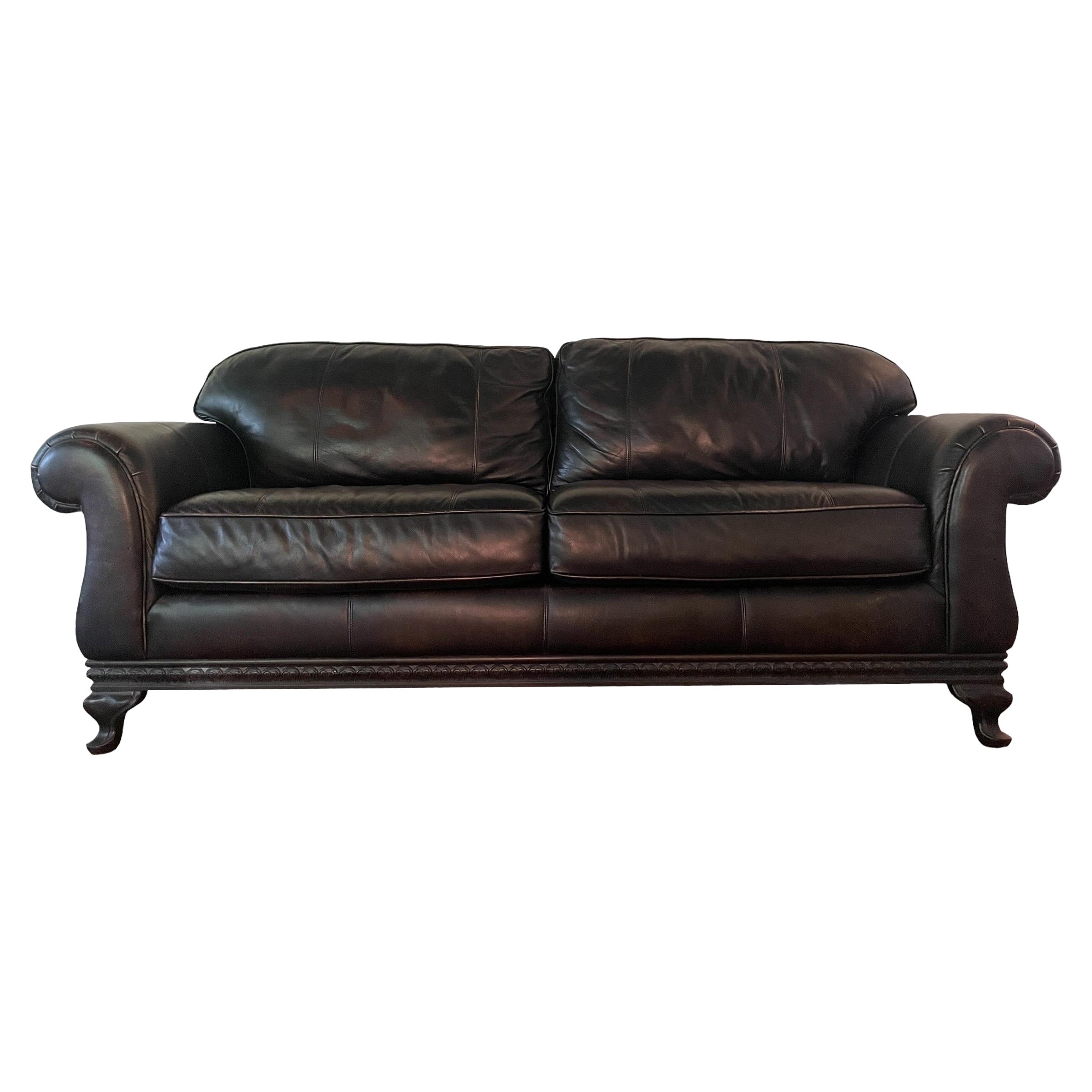 Brown Leather Couch Bernhardt Leather Luxury Deep Seat Sofa Mint Condition
