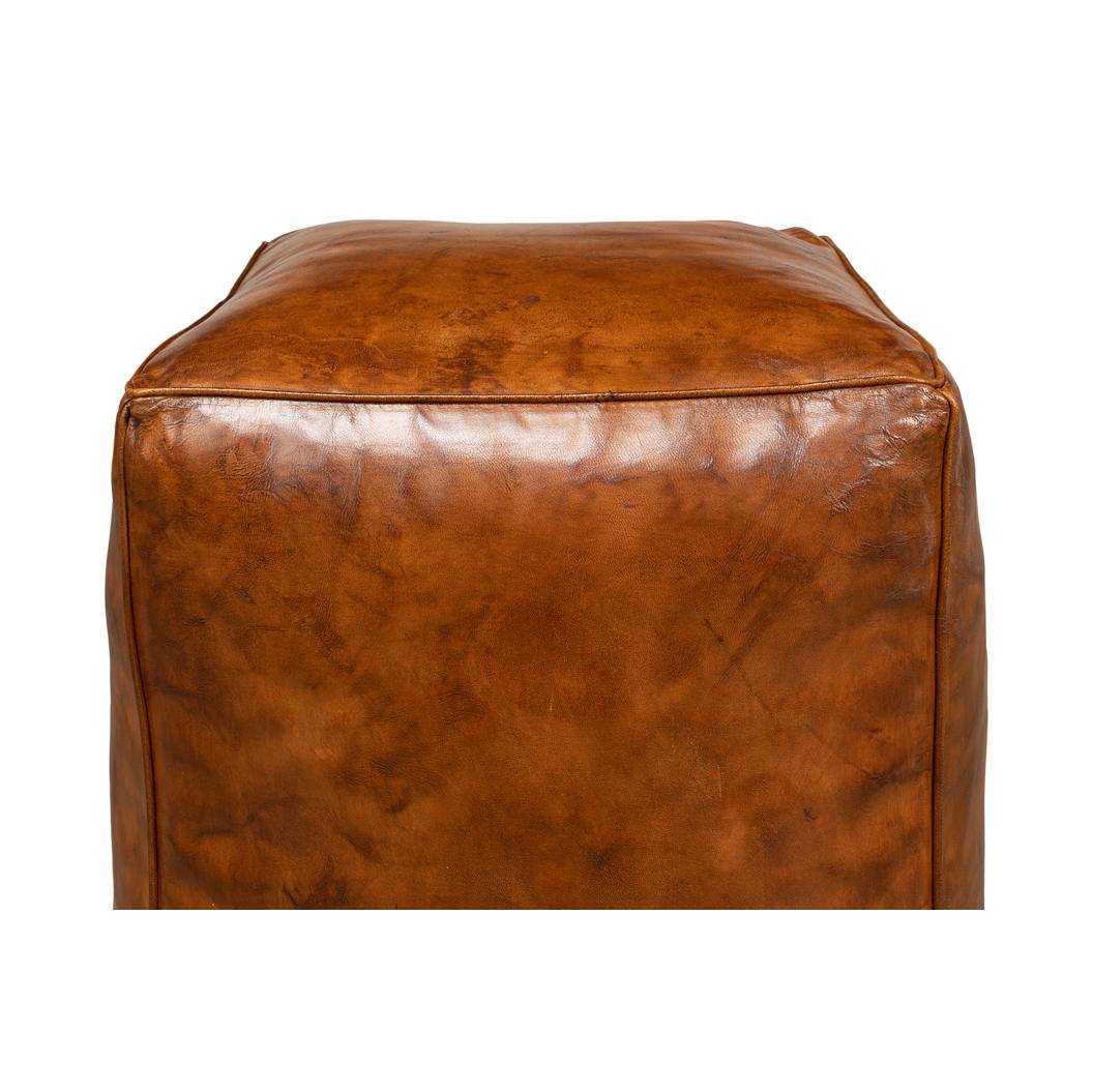 Brown Leather Cube For Sale 4