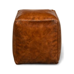 Brown Leather Cube