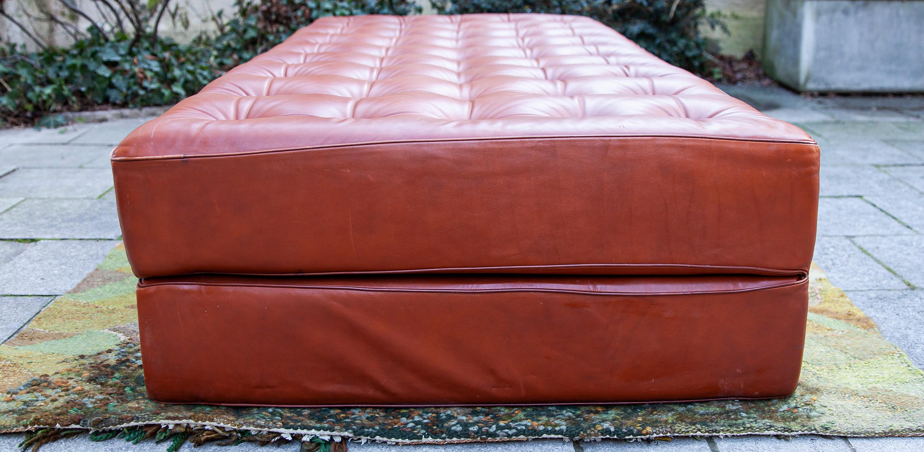 German Brown Leather Daybed by Kill International Attributed to Horst Brüning For Sale