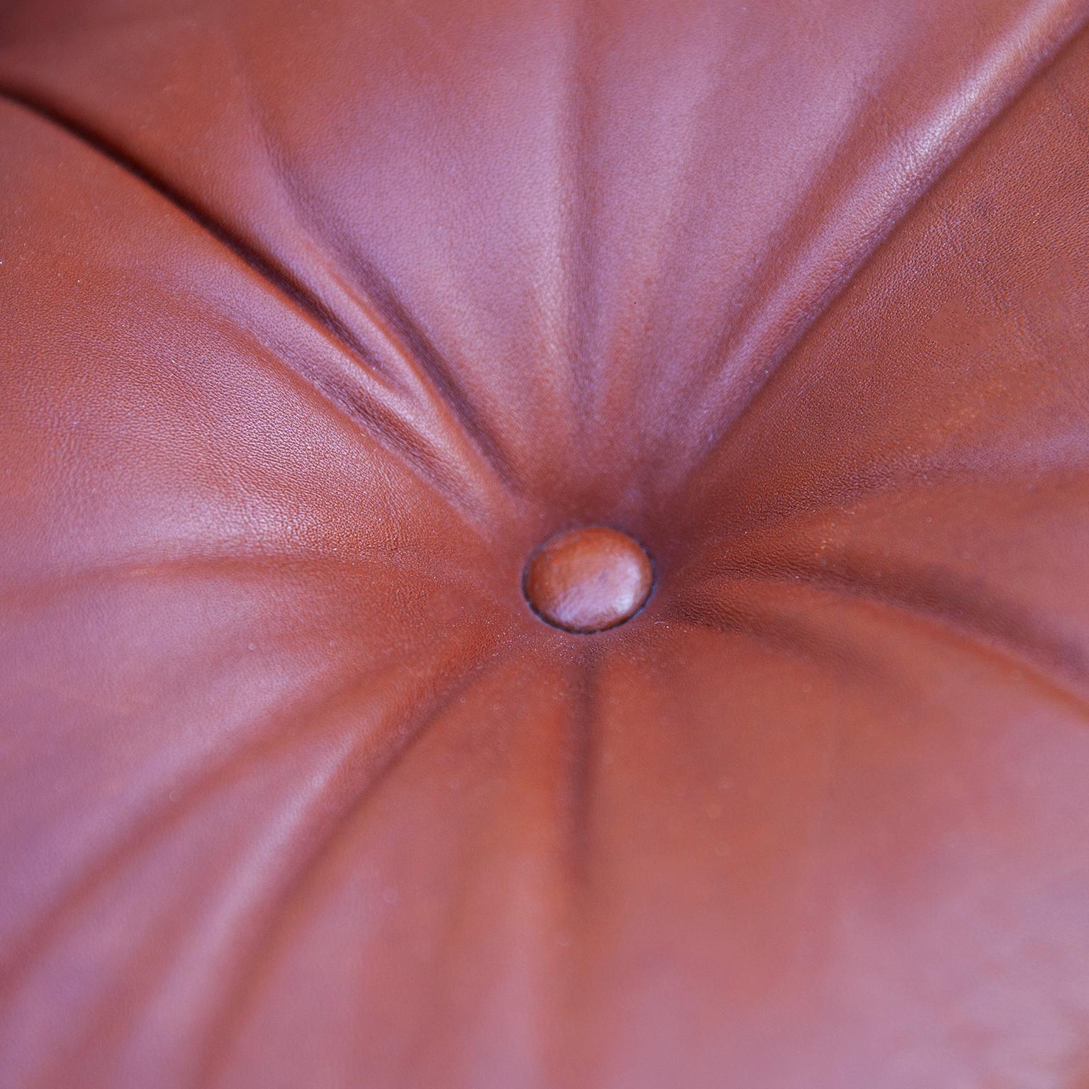 Brown Leather Daybed by Kill International Attributed to Horst Brüning In Good Condition For Sale In Munich, DE