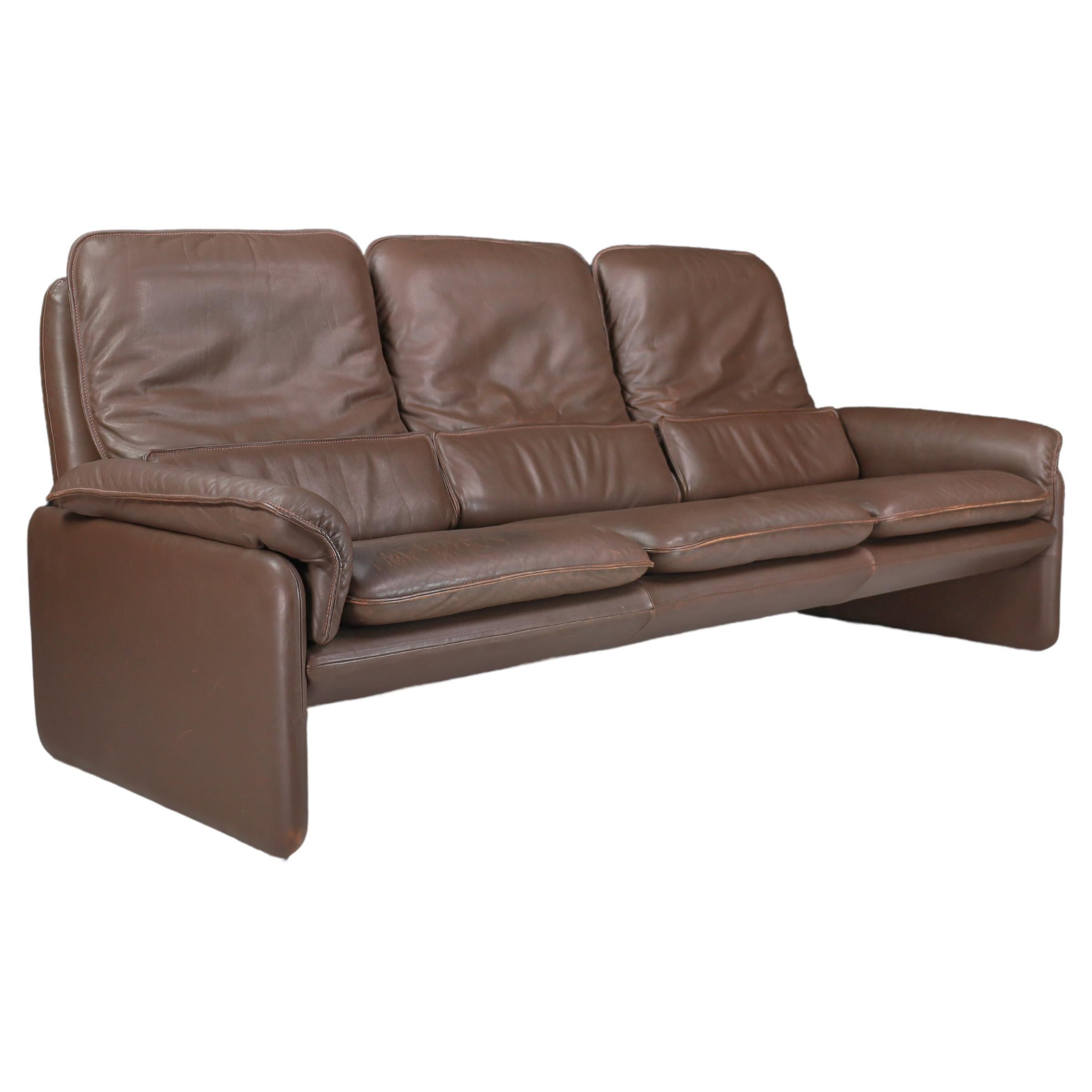 Brown Leather DS 61 Sofa by De Sede Switserland 1970s For Sale