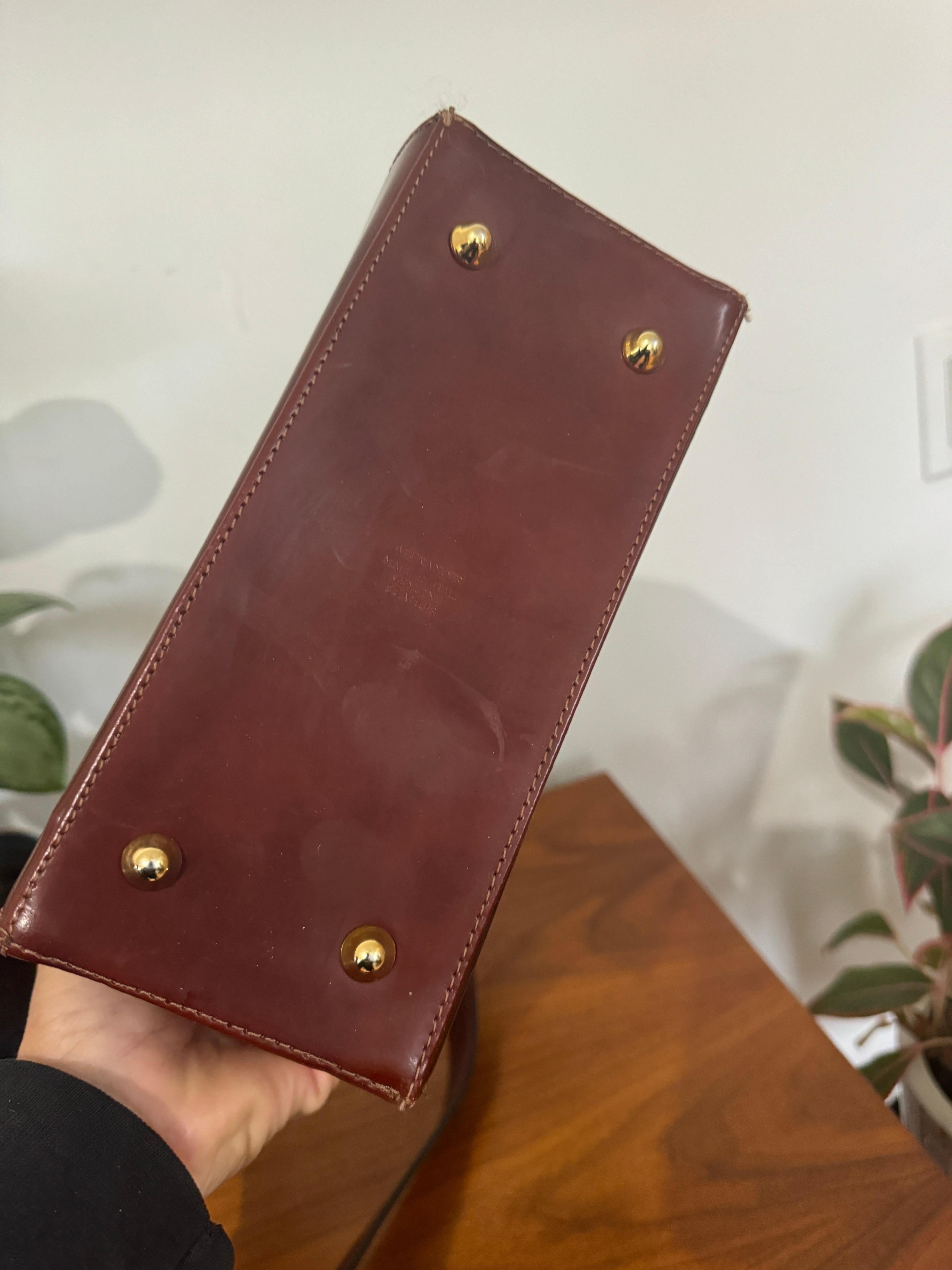 Braune Lederhandtasche mit Pferdegebiss in Italien hergestellt im Angebot 8