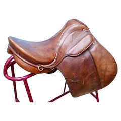Brauner Leder-Pferdesattel