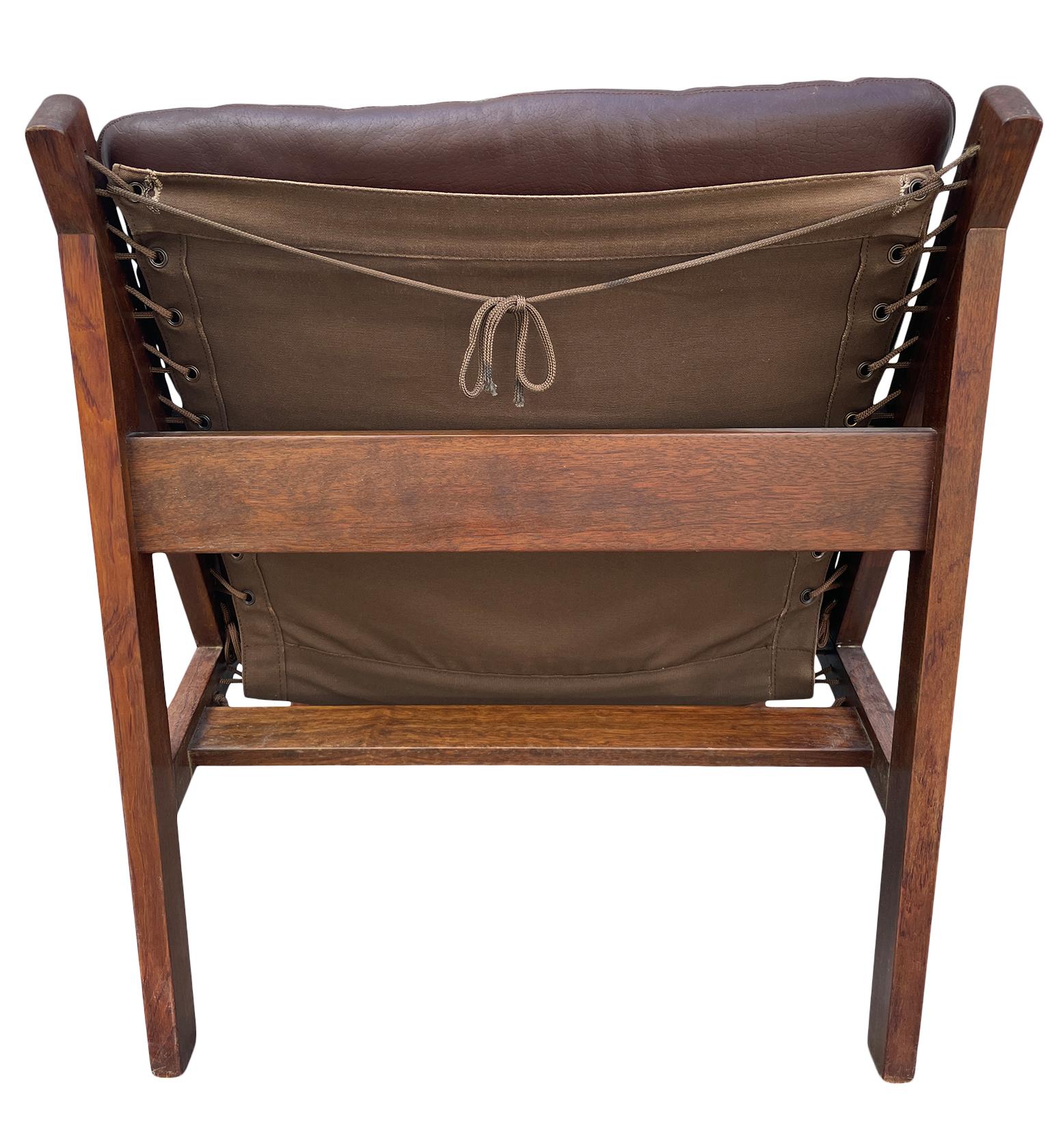 Brown Leather “Hunter” Safari Rosewood Lounge Chair by Torbjørn Afdal, Bruksbo 1