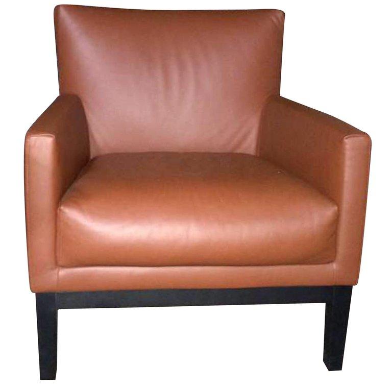 Brown Leather Impala Montis Armchair im Zustand „Gut“ in New York, NY