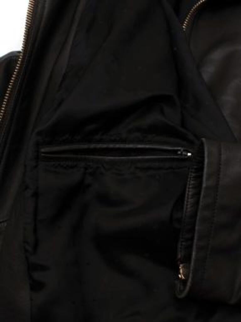 Brown Leather Jacket with Gold Zip For Sale at 1stDibs