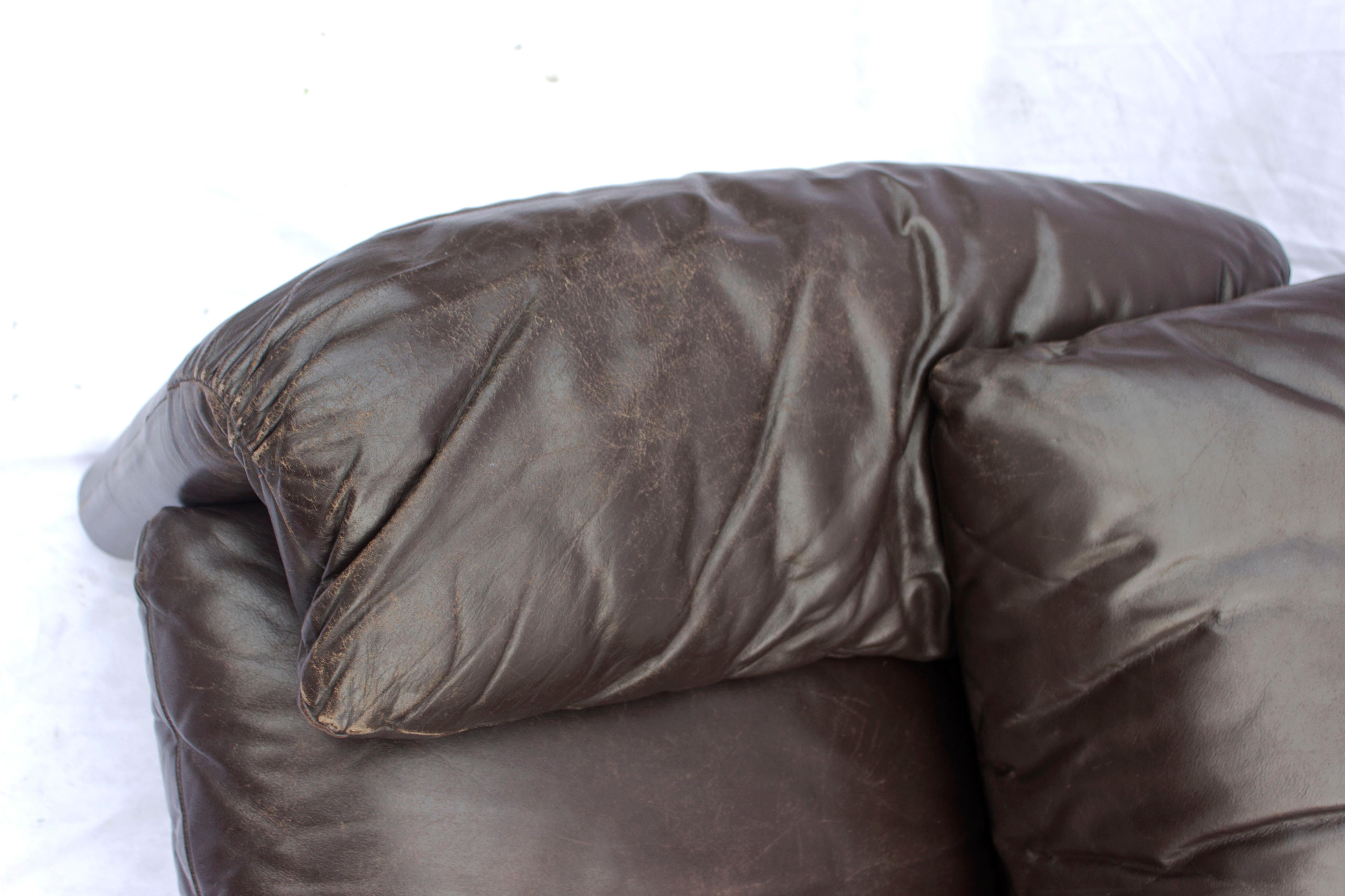 Brown Leather Lounge Chair 