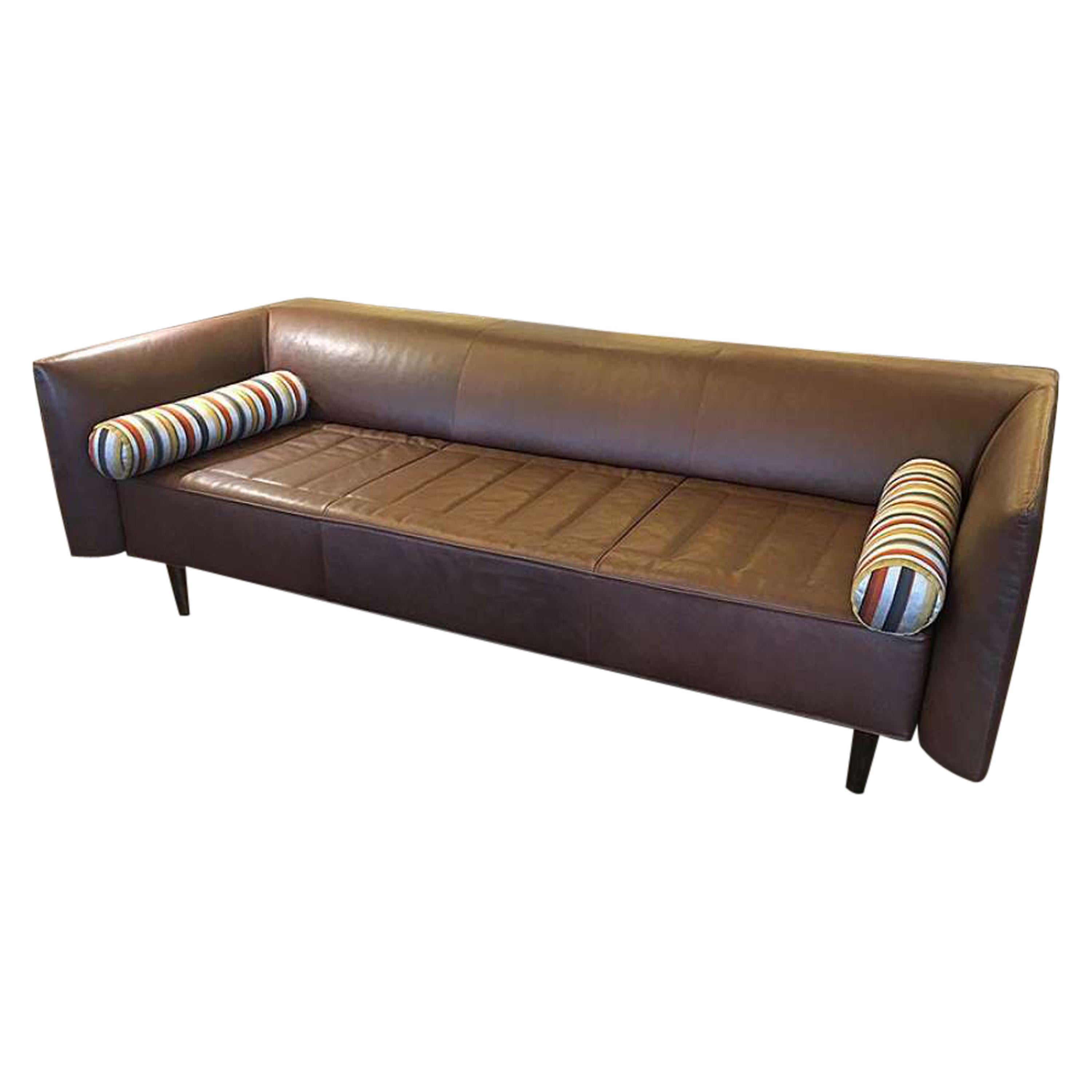Brown Leather Montis Noa Sofa