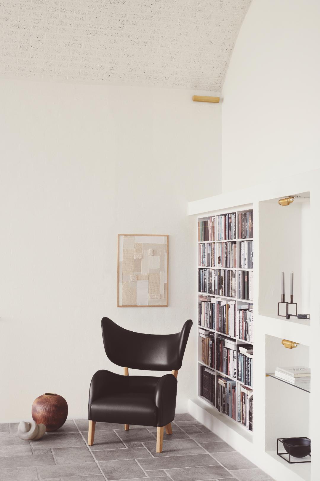 Braunes Leder Eiche Natur My Own Chair Loungesessel von Lassen (Dänisch) im Angebot