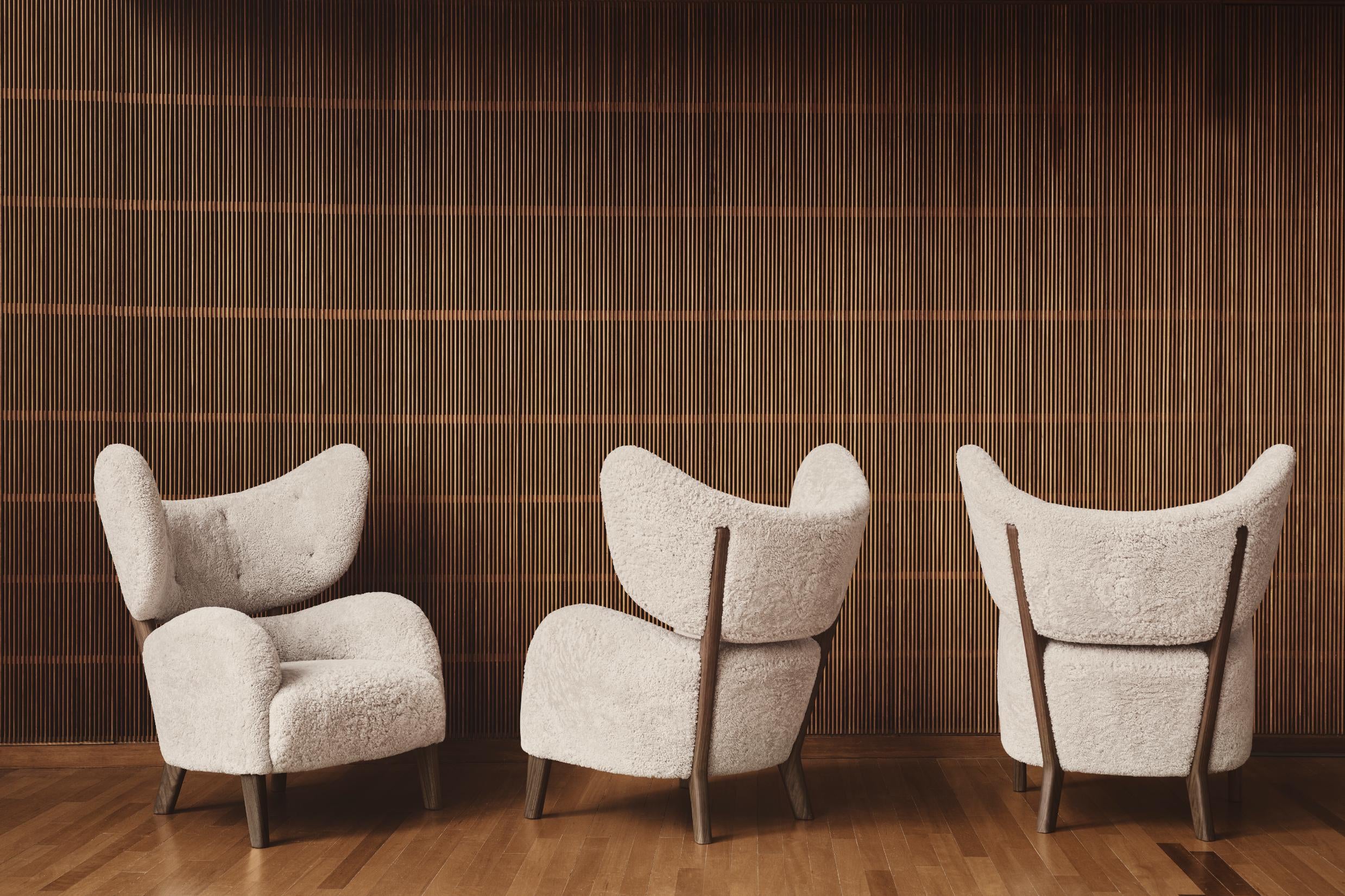 Braunes Leder Eiche Natur My Own Chair Loungesessel von Lassen im Angebot 1