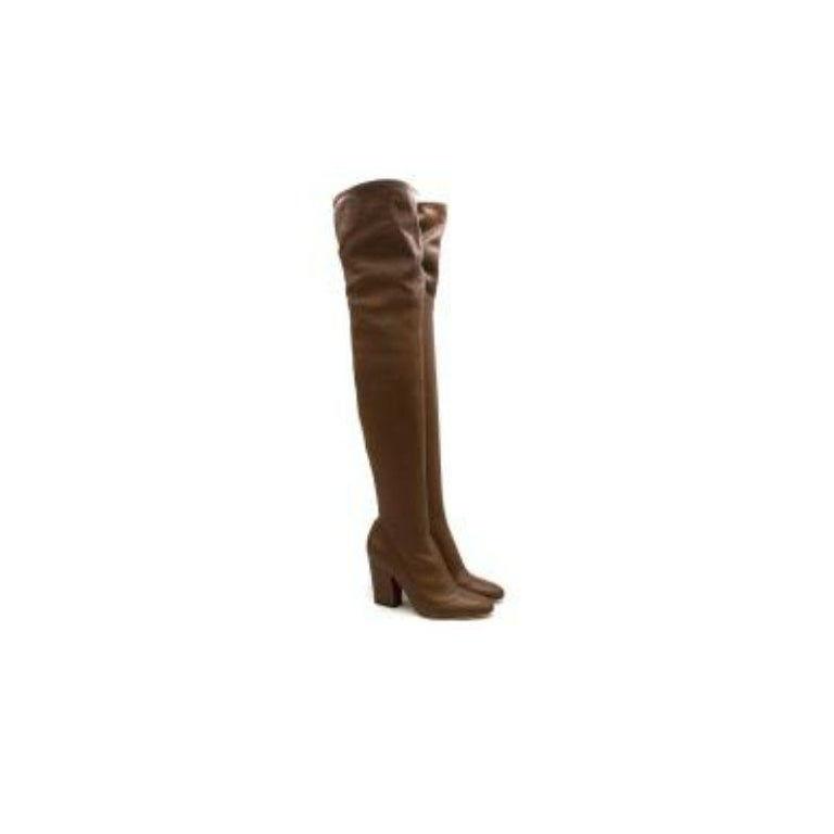 BROWN OVERKNEE BOOTS 1679