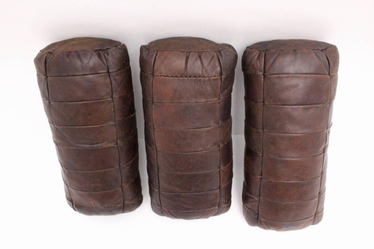 Brown Leather Pillows by De Sede, Switzerland, 1970s For Sale at 1stDibs