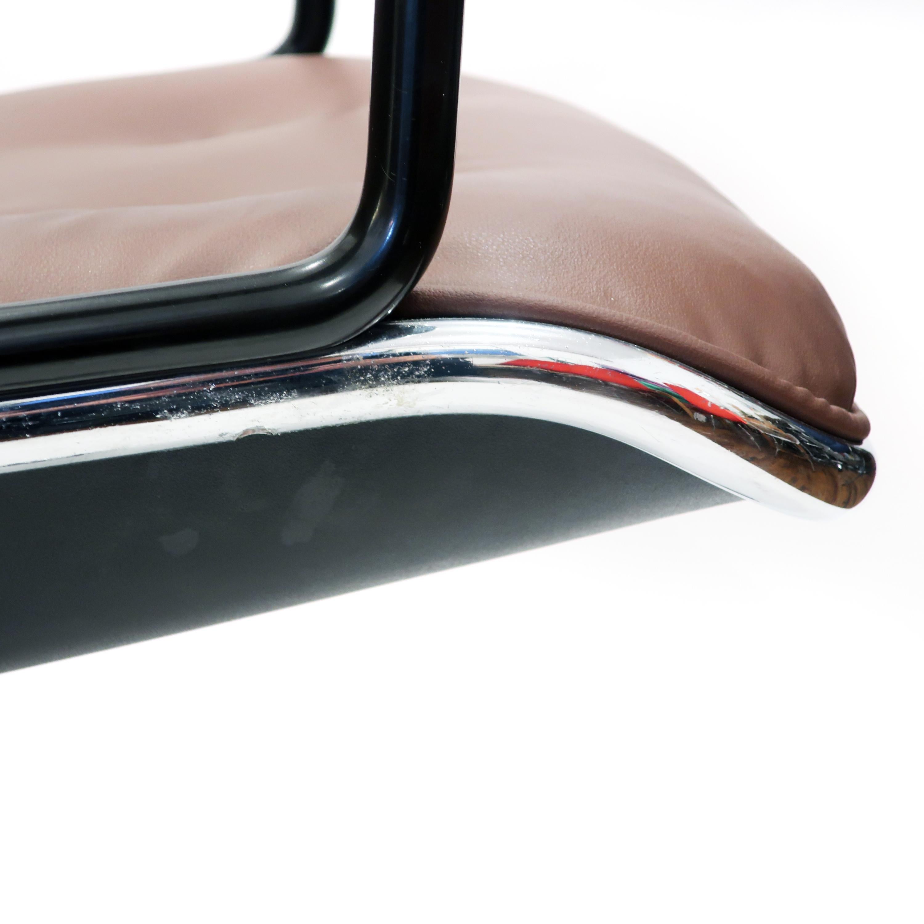 Brown Leather Pollock Executive Armchair by Charles Pollock for Knoll 3