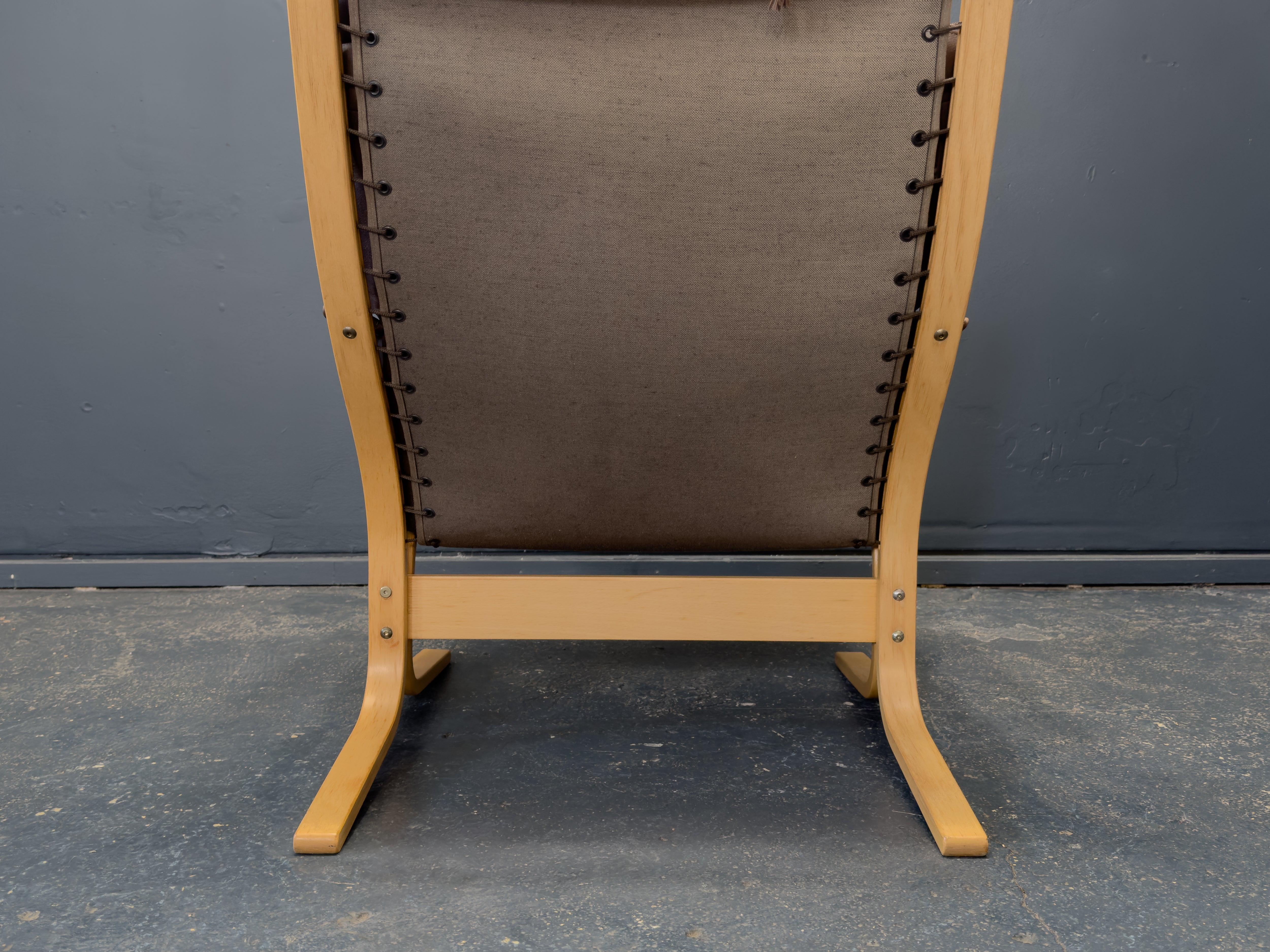 Brown Leather Siesta Chair by Ingmar Relling For Sale 5