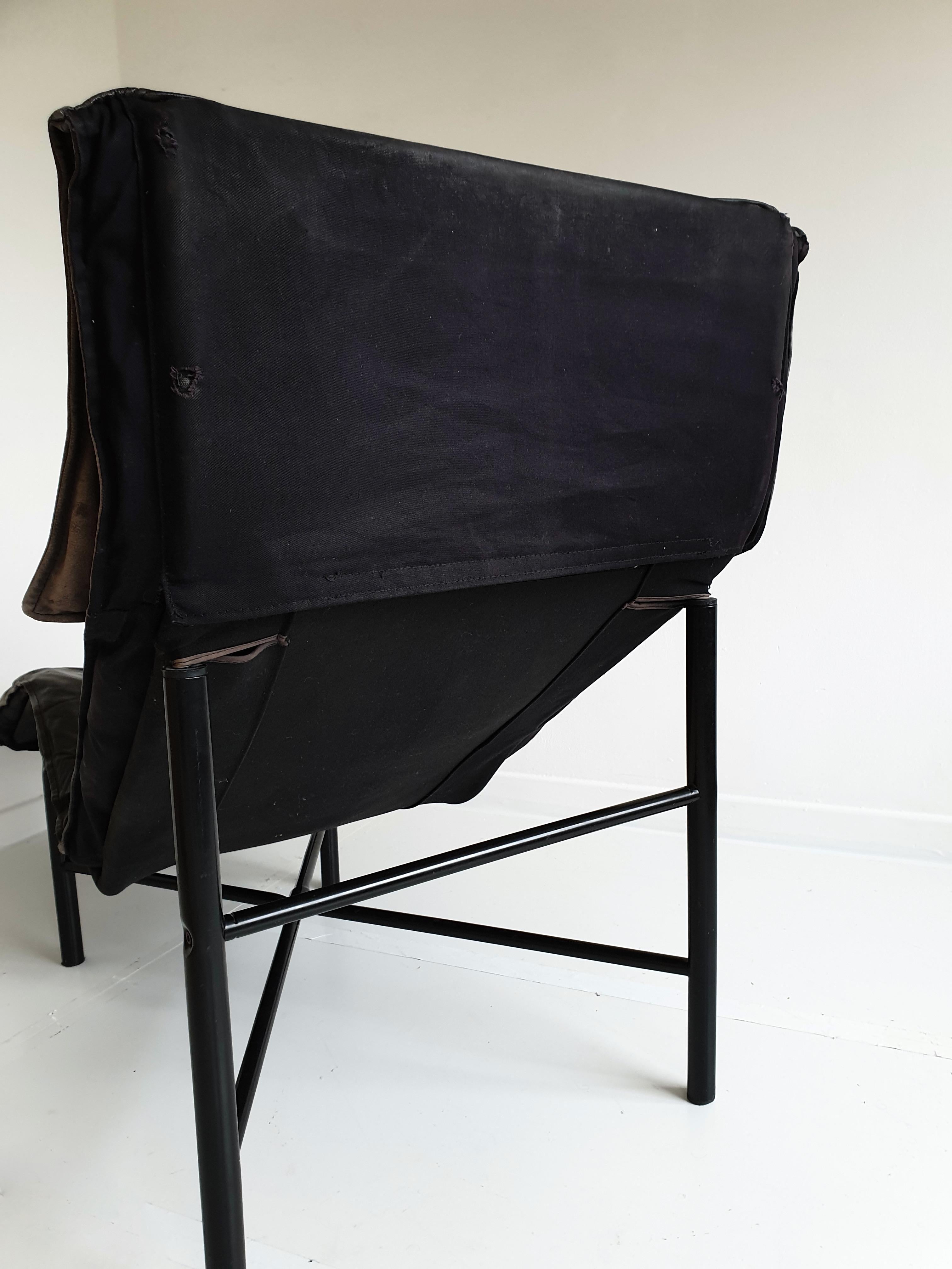 Brown Leather 'Skye' Chaise by Tord Björklund for Ikea, circa 1980 8