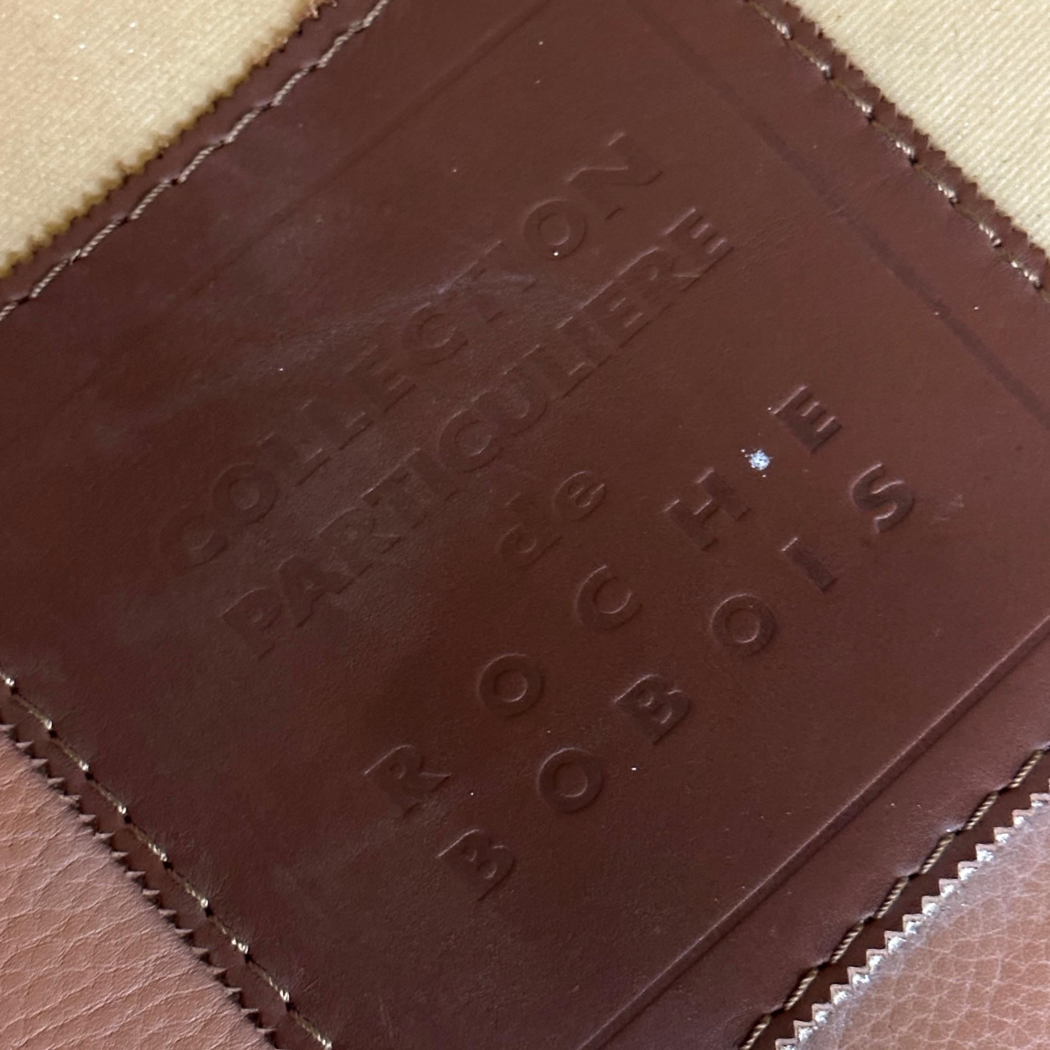 Late 20th Century Brown Leather Sofa by Roche Bobois