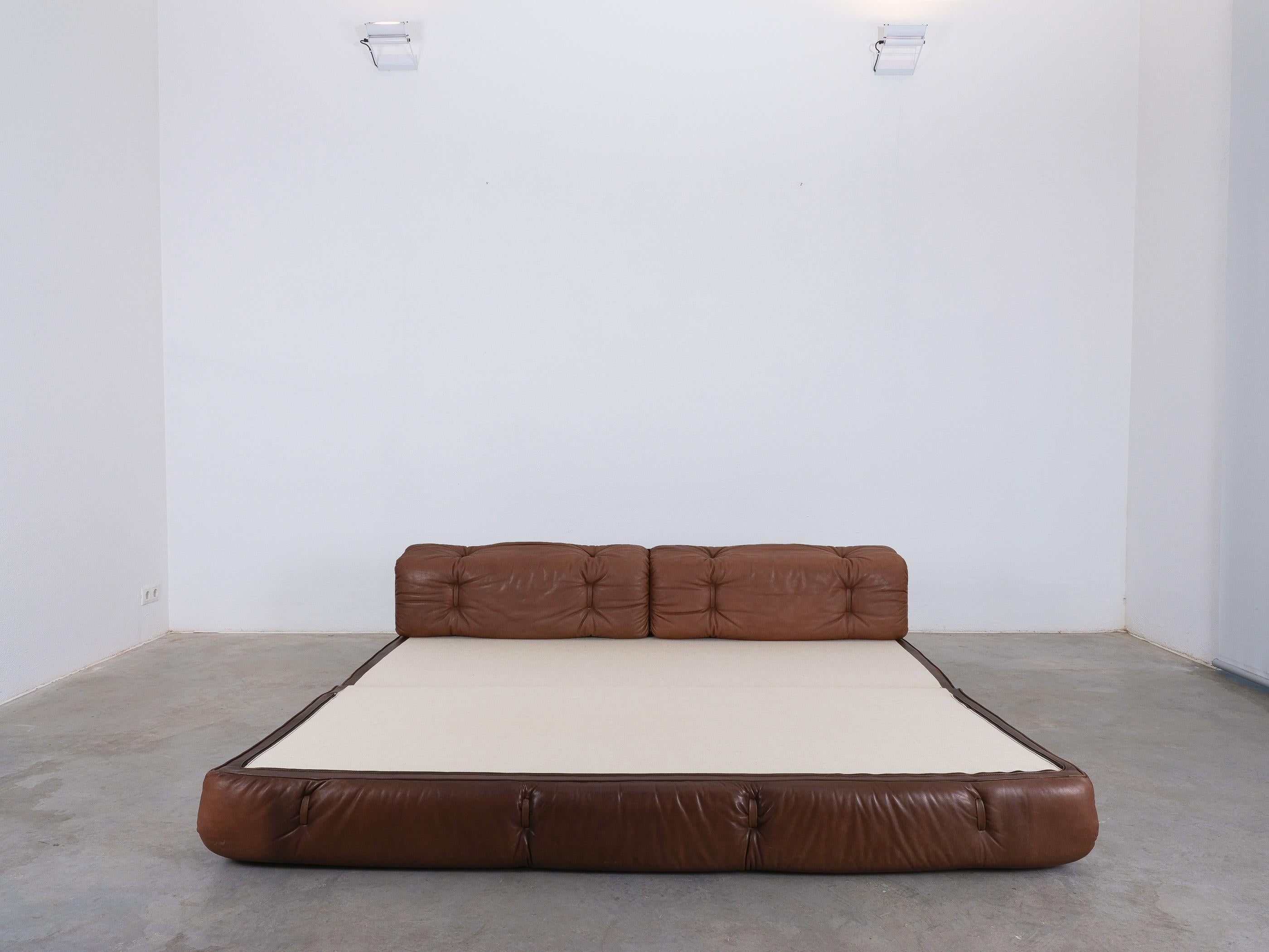 Canapé en cuir Brown Karl Wittmann Atrium, Autriche 1970 en vente 3