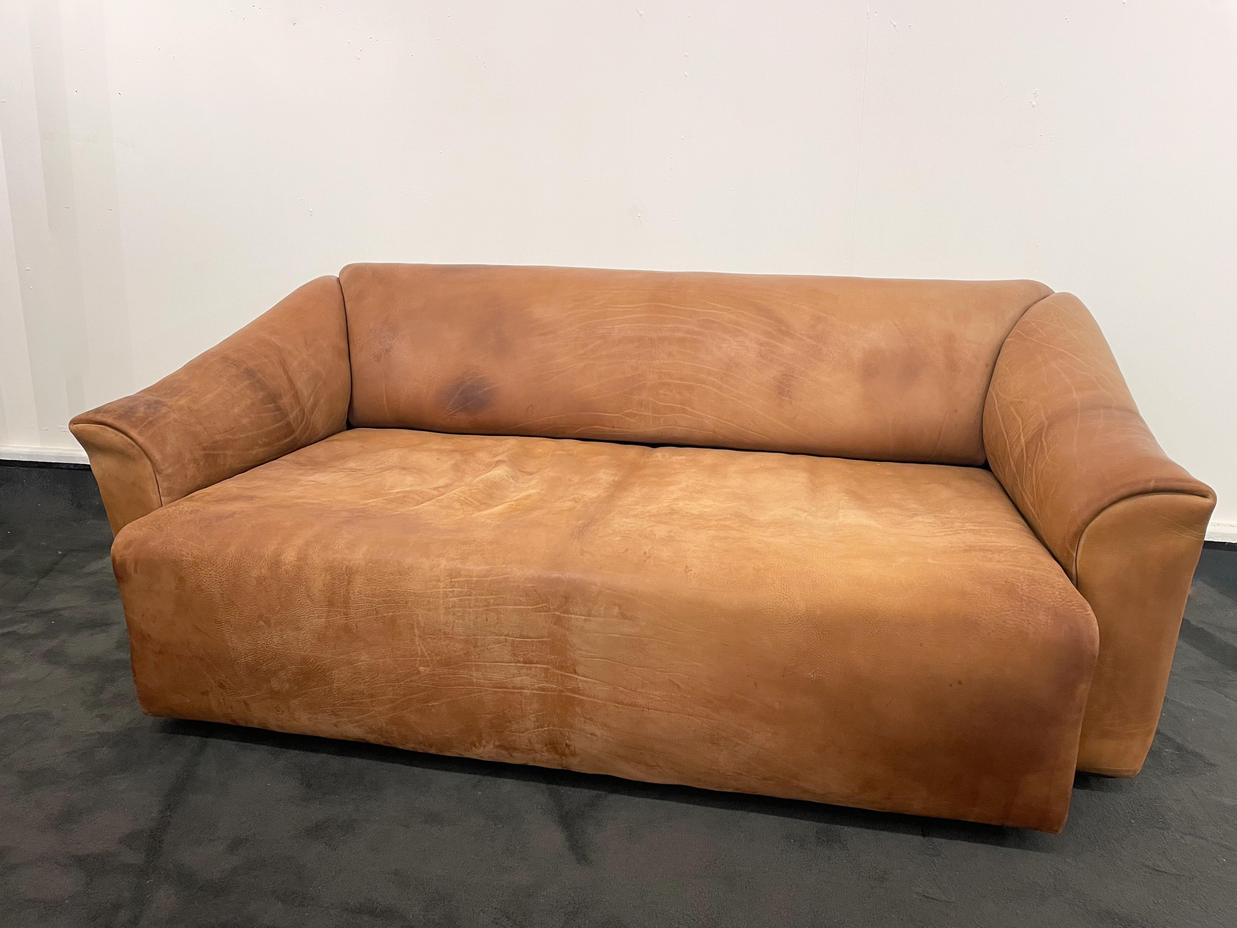 Brown Leather Sofa Model DS47 De Sede, Switzerland, 1970s 1