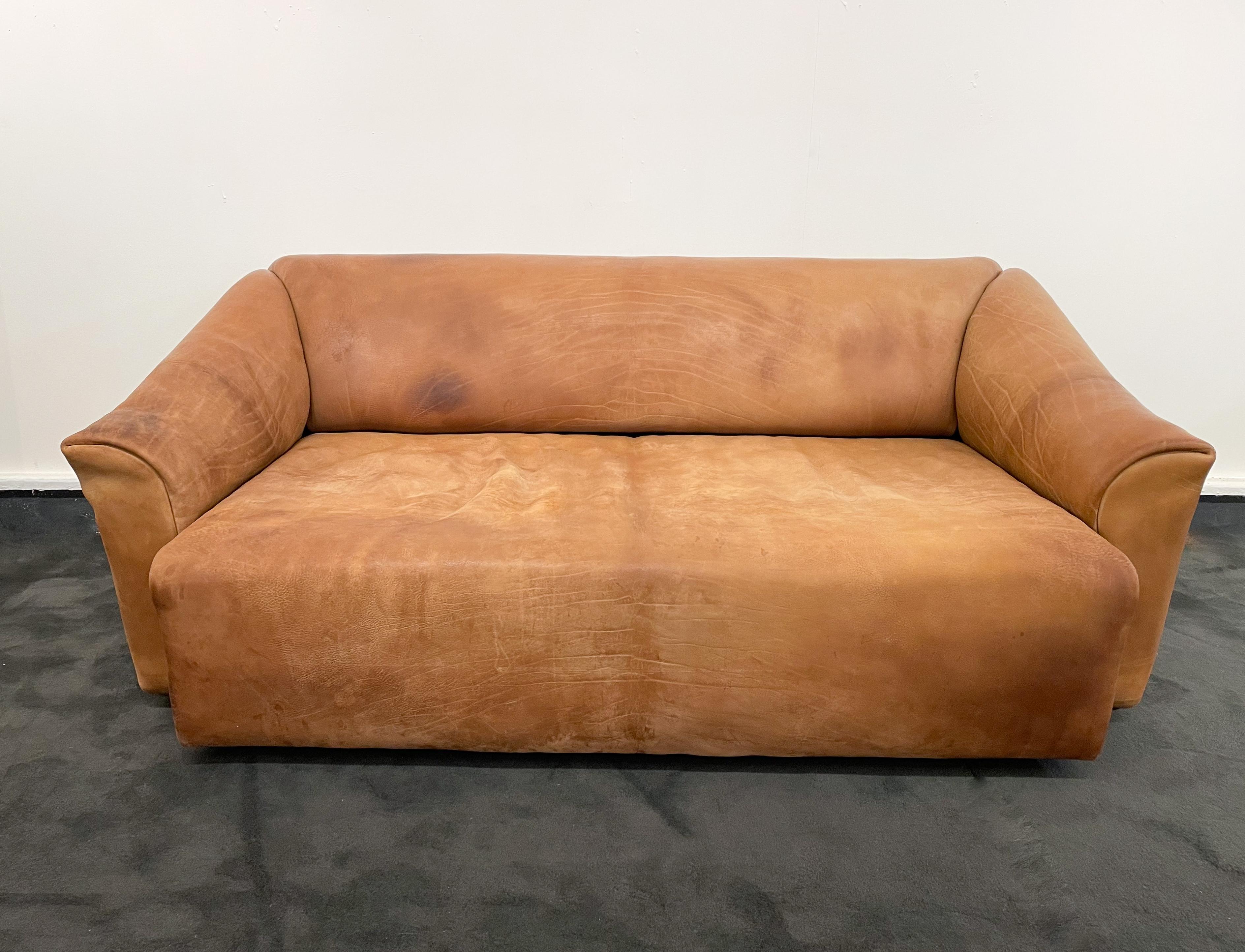 Brown Leather Sofa Model DS47 De Sede, Switzerland, 1970s 2