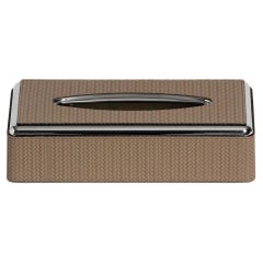 Brown Leder Tissue Box