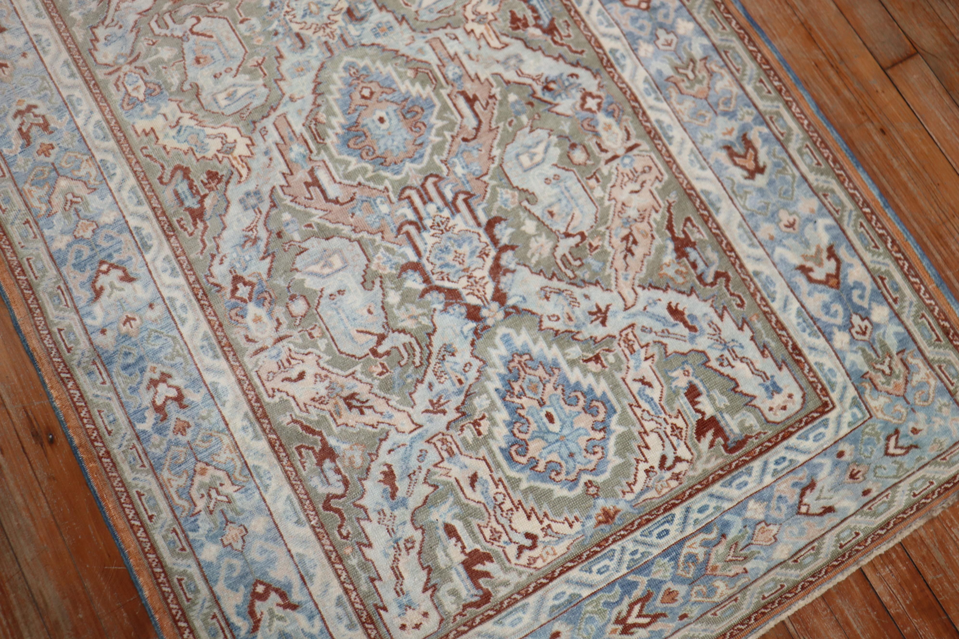 Brown Light Rust Antique Scatter Size Perserteppich (Handgewebt) im Angebot