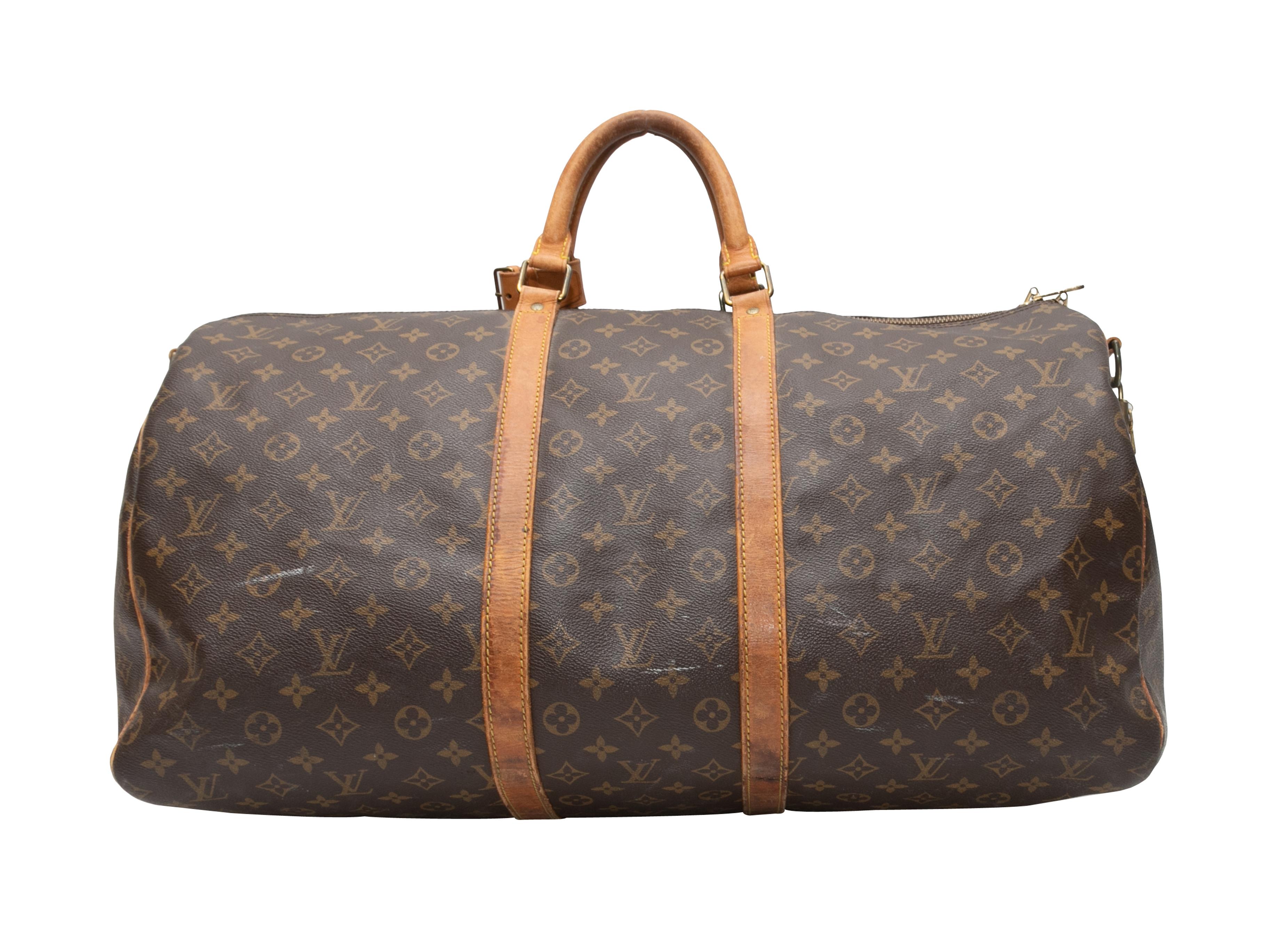 Women's Brown Louis Vuitton 1989 Keepall Bandouliere 45 Bag