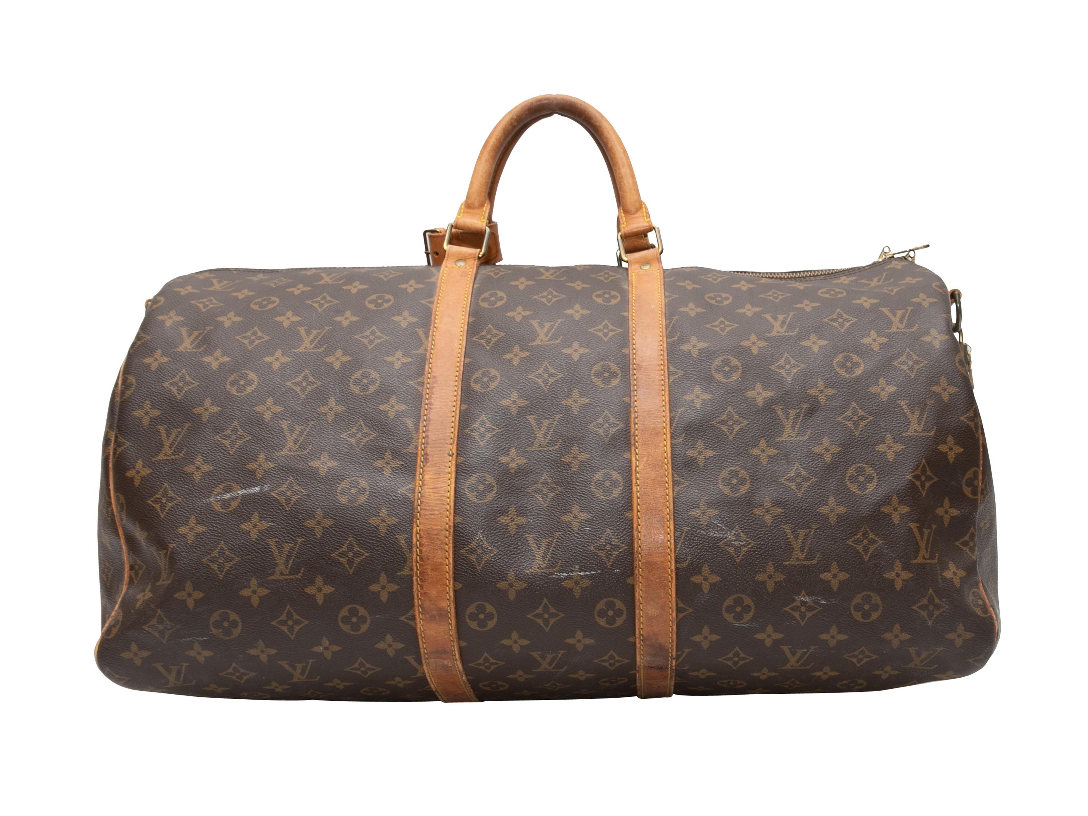 Sac Brown Louis Vuitton 1989 Keepall Bandouliere 45 Pour femmes en vente