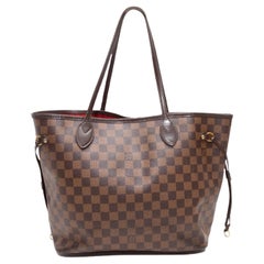 Brown Louis Vuitton Damier Ebene Noe Neverfull MM Tote