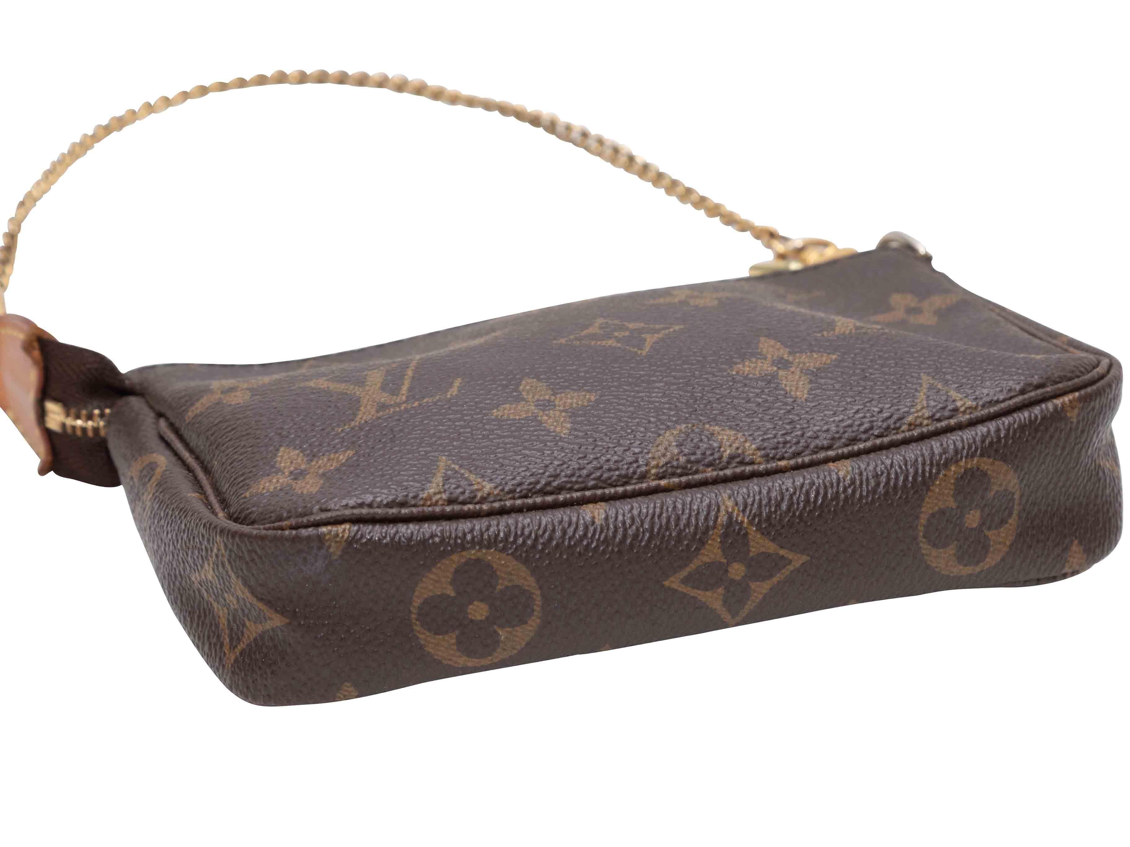 Noir Sac à bandoulière Louis Vuitton Mini Pochette, marron en vente